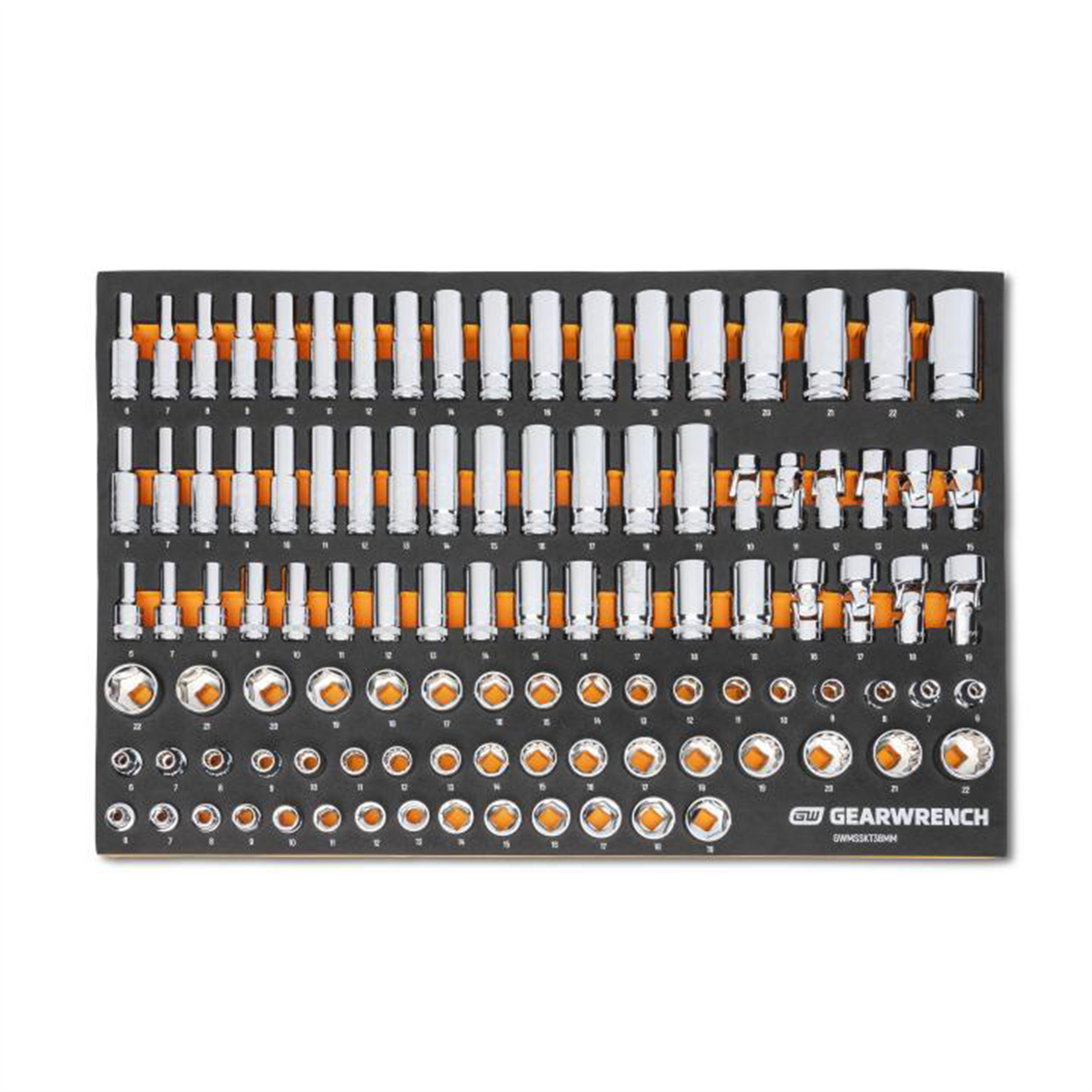 GearWrench 104 Piece 3/8" Drive Master Metric Socket Set in Foam Storage Tray