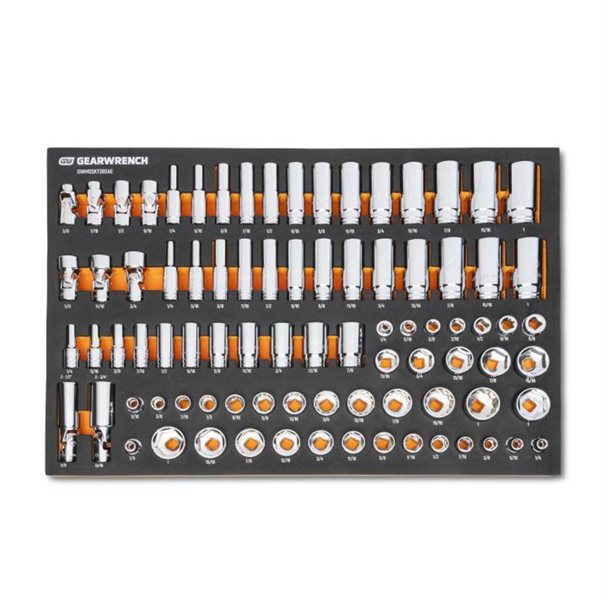 GearWrench 85 Piece 3/8" Drive Master SAE Socket Set in Foam Storage Tray