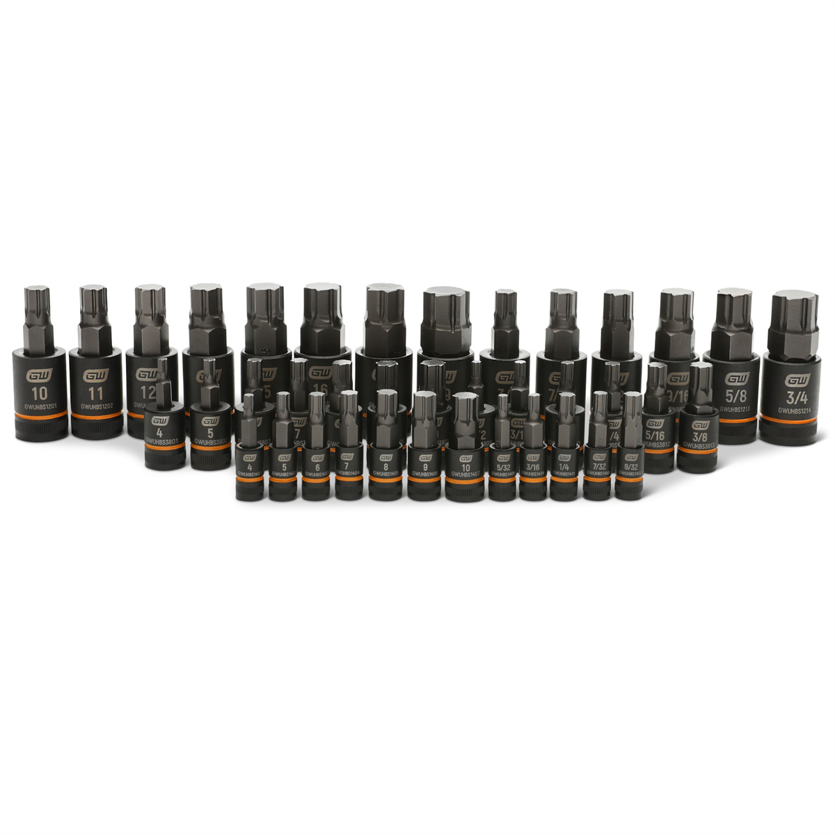 GEARWRENCH 39 Pc. 1/4", 3/8" & 1/2" Drive SAE/Metric Impact Bi-directional Hex Bit Socket Master Set