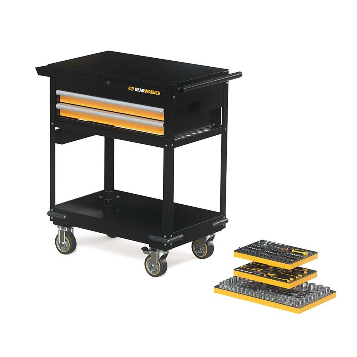 Gearwrench Mechanics Tool Set in Modular Foam Trays With Storage Unit 194 Pieces