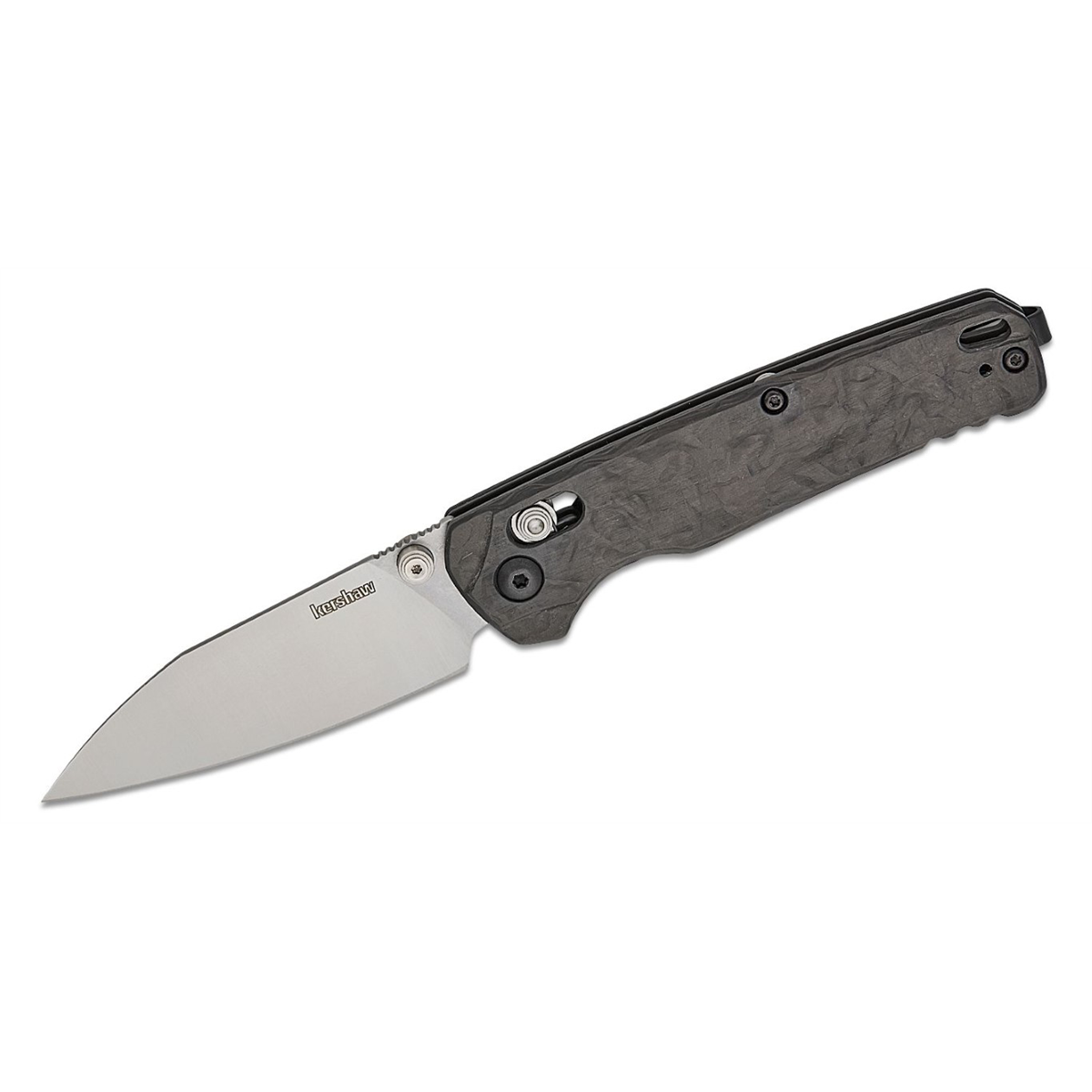 Kershaw Bel Air Manual Open DuraLock MagnaCut Reverse Tanto Blade EDC Folding Pocket Knife - Carbon Fiber