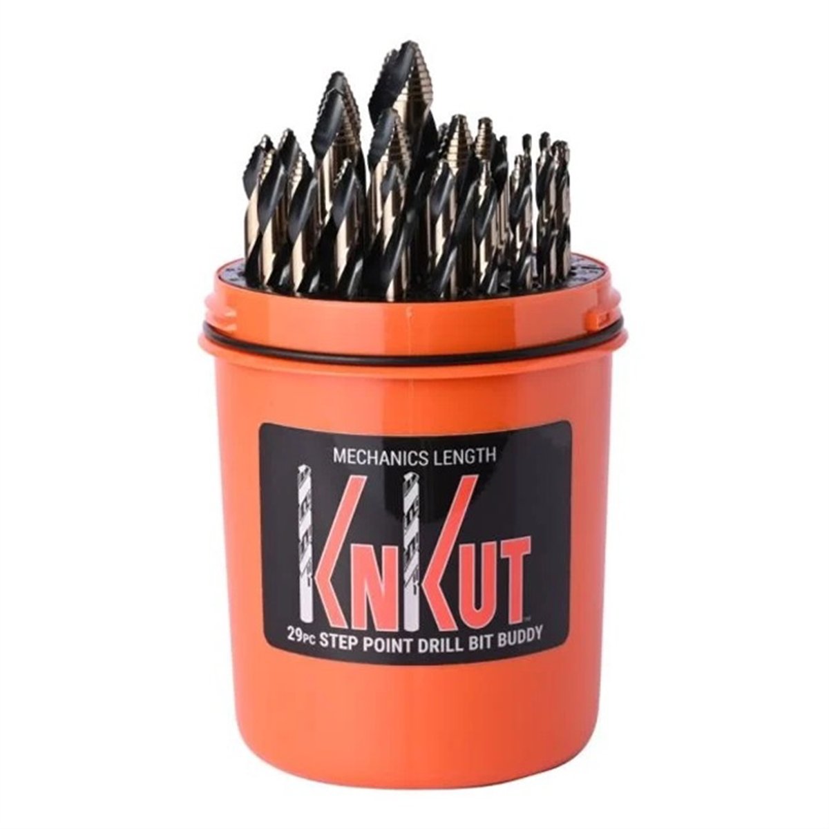 KnKut KnKut 29 Piece Drill Buddy Mechanics Length Step Point Drill Bit Set 1/16"-1/2" by 64ths