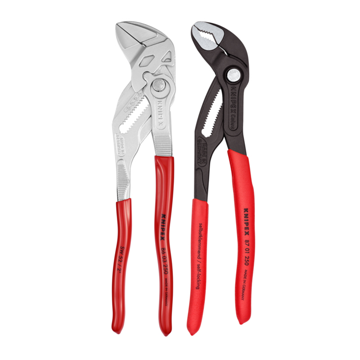 KNIPEX 2 Pc 10" Cobra® Water Pump and Pliers Wrench Set