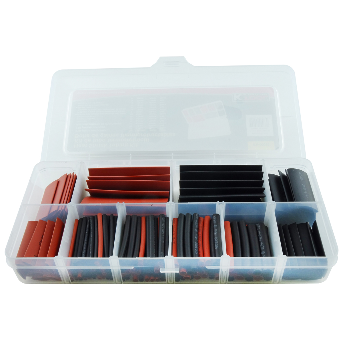 K Tool International Heat Shrink Tubing Assortment - 216 Pieces