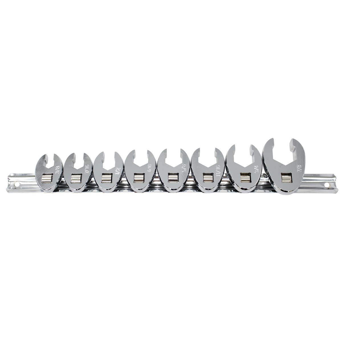 K Tool International Crowfoot Flare Nut Set SAE 8 Piece 3/8 Inch Drive