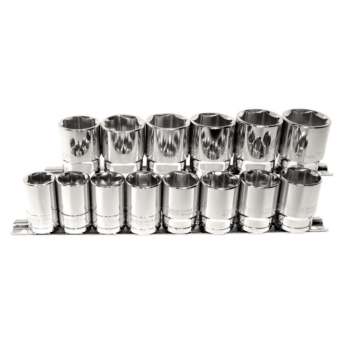 K Tool International Socket Set 14 Piece 1/2 Inch Drive Metric
