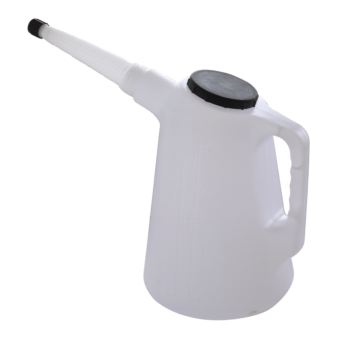 K Tool International Plastic Measure Flex Spout with Dust Cap 6 Quart