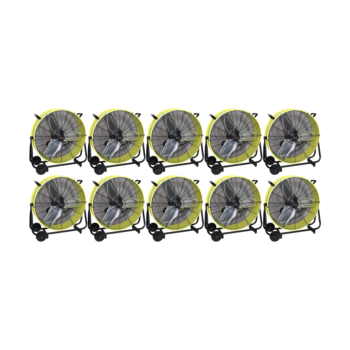 K Tool International 24" Direct Drive Tilting Industrial Drum Fan, Safety Yellow (Pallet of 10)