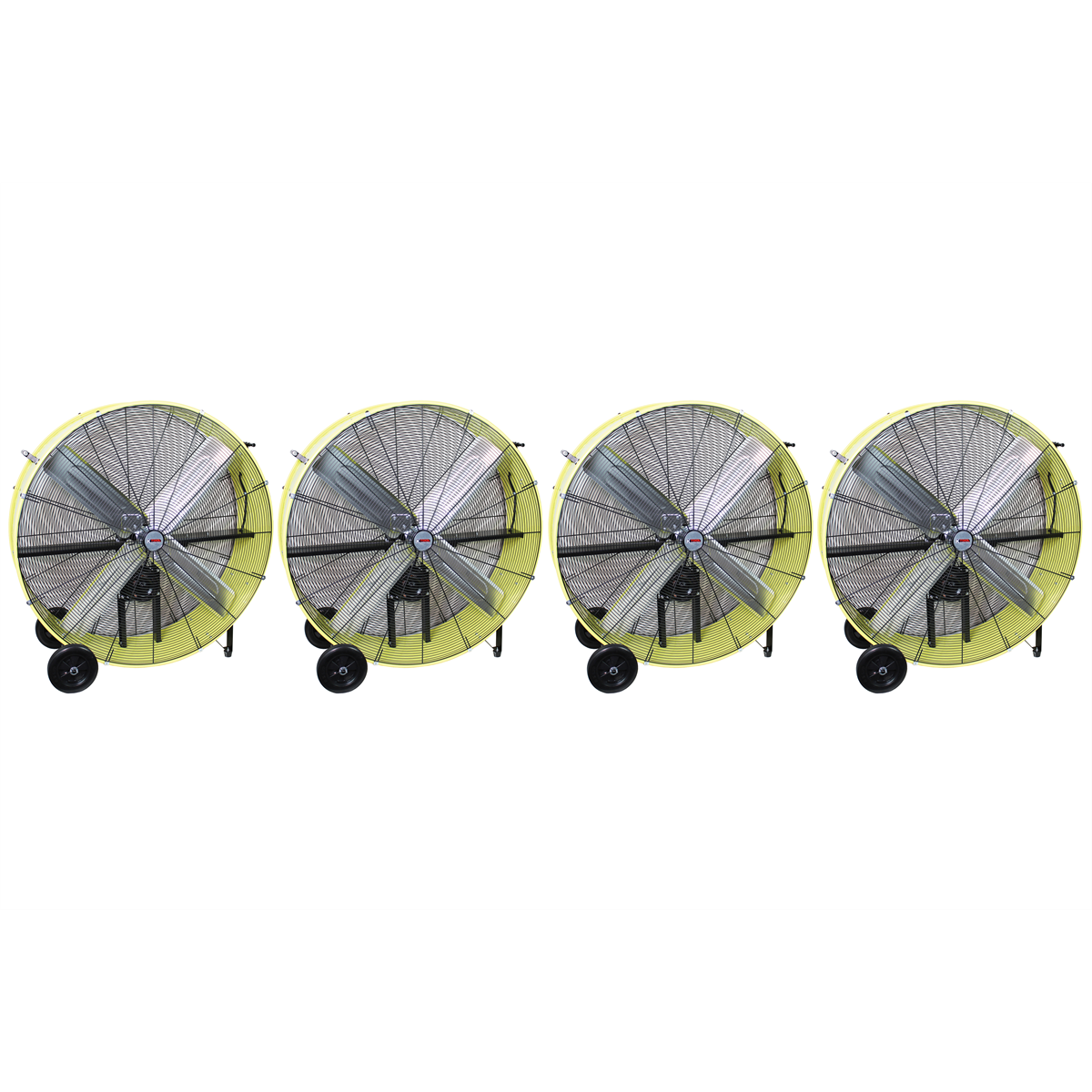 K Tool International 42" Belt Drive Industrial Drum Fan, Safety Yellow (Pallet of 4)