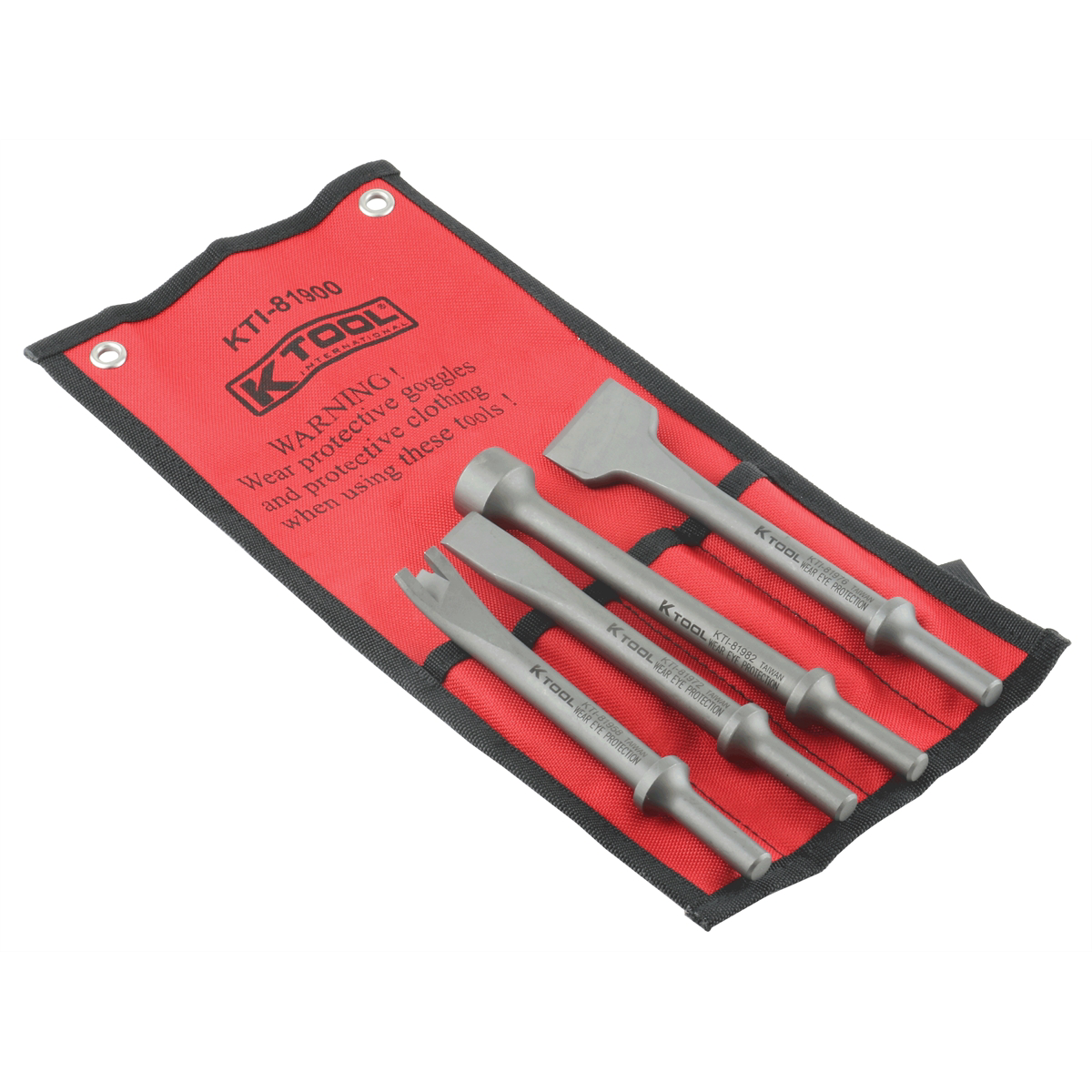 K Tool International Pneumatic Bit Set 4 Piece in Pouch