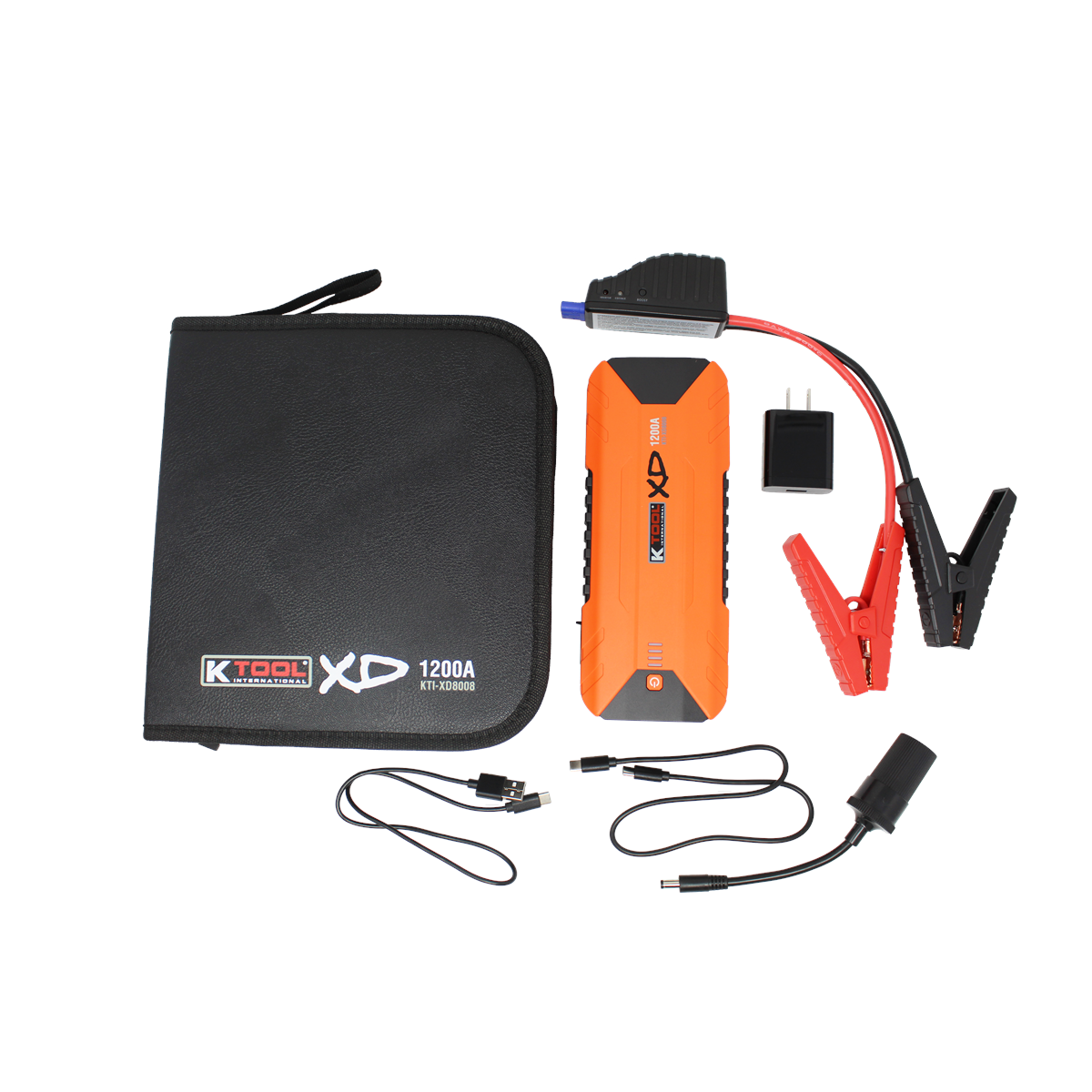 K Tool International Compact Jump Starter 1200 amp, 12-volt, 16,000mAh