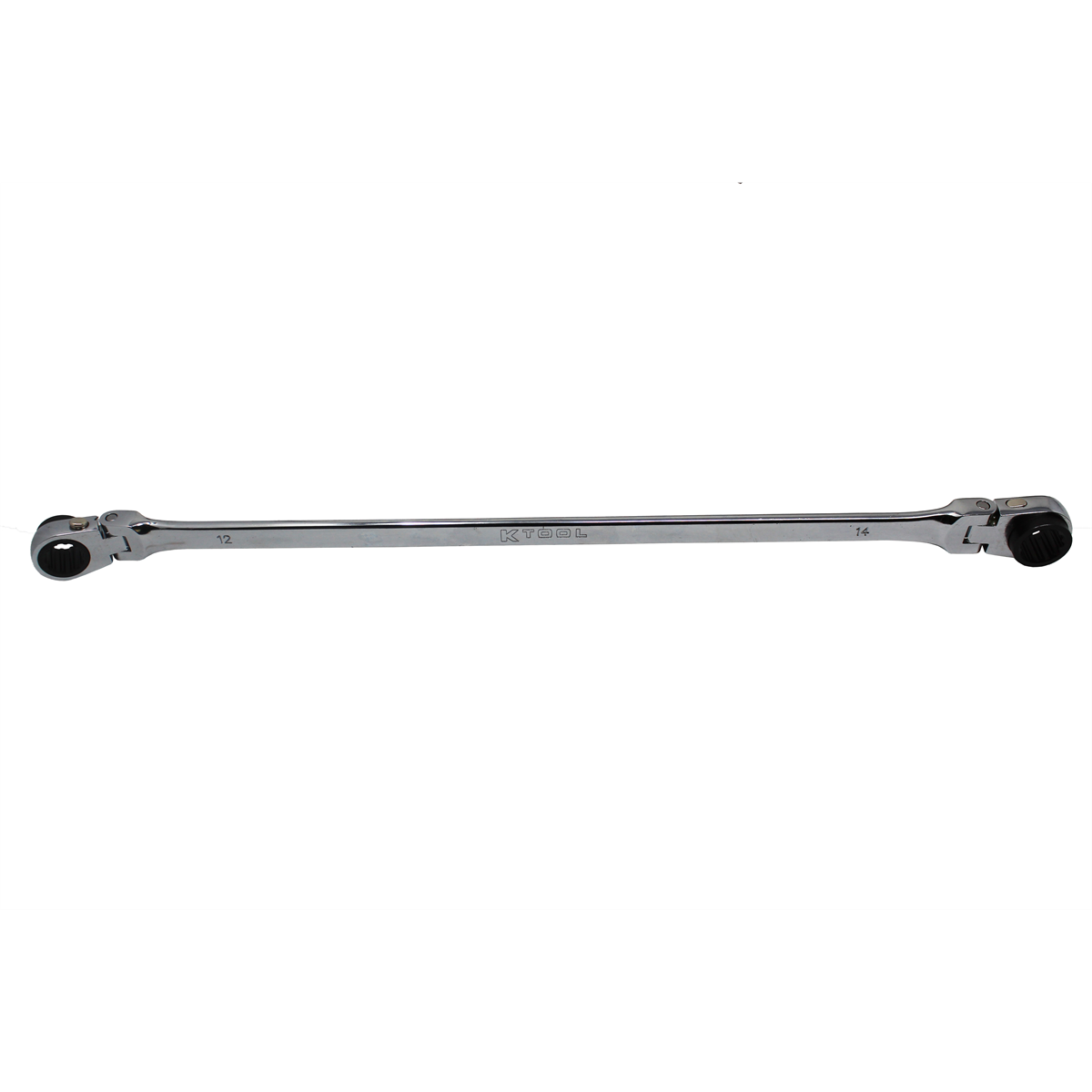 K Tool International Wrench 12mm x 14mm Metric Ratcheting Reversible Double Box Universal Spline 90 Tooth