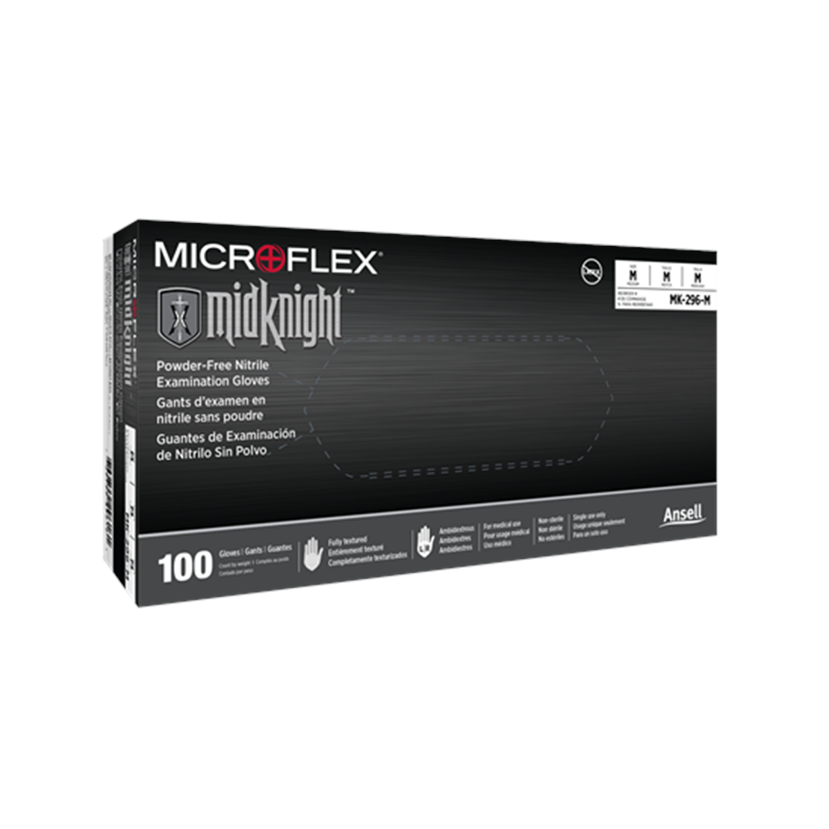 Black Nitrile Powder Free Gloves