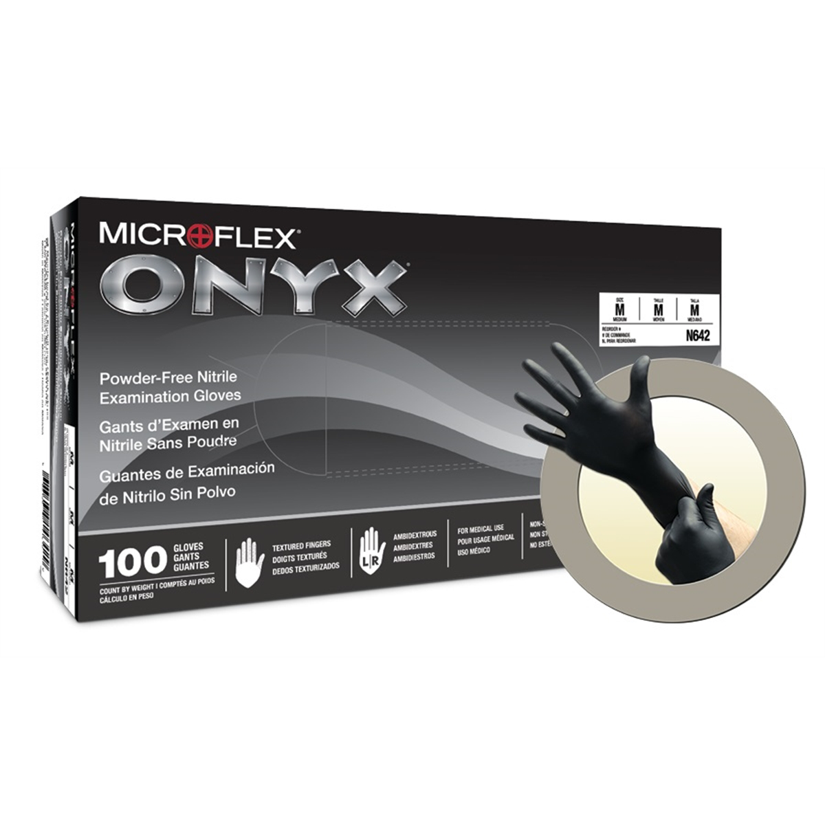 Microflex GLOVE ONYX N64 NITRILE L