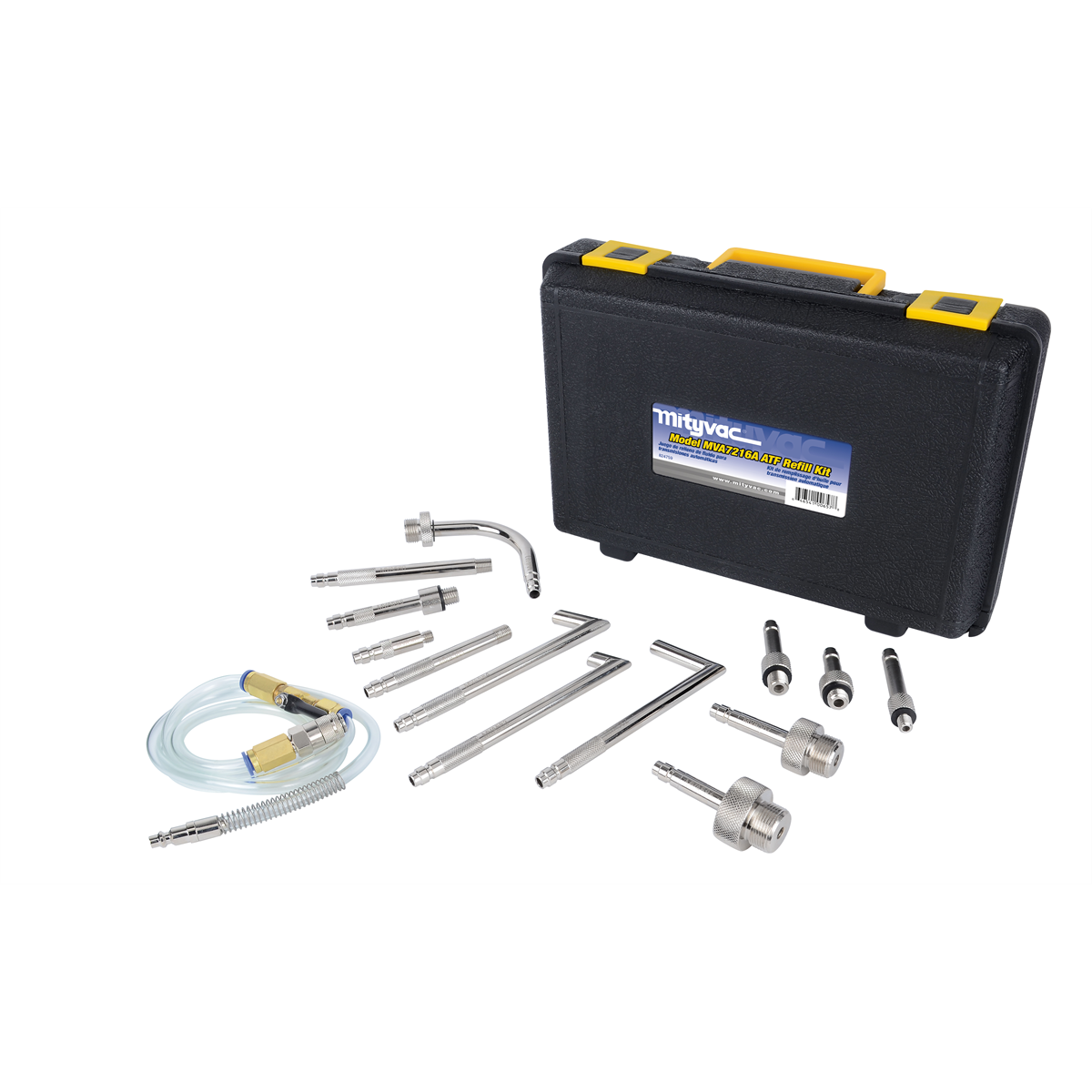 MityVac ATF Refill Accessory with 14 ATF Adapters Kit, Coverts MV7201