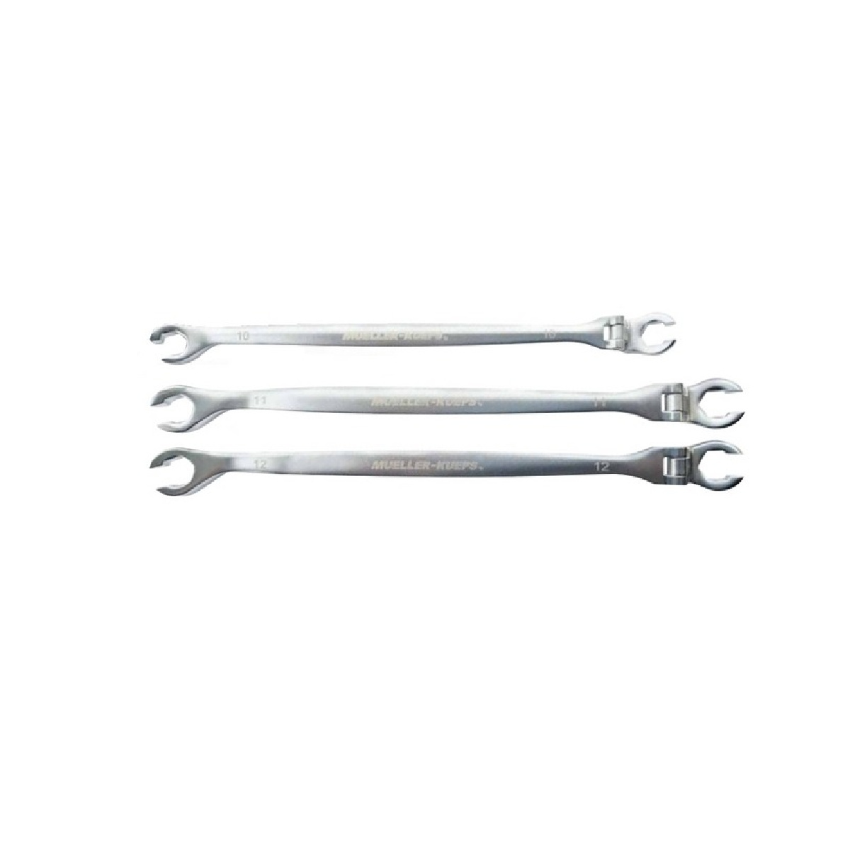Mueller - Kueps 457?803 XL Flare Nut Line Wrench Set 10?mm 11 mm 12 mm - 3 Piece