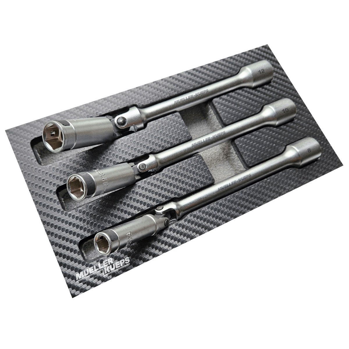 Mueller - Kueps 3/8 Inch Universal Joint Glow Plug Socket Kit