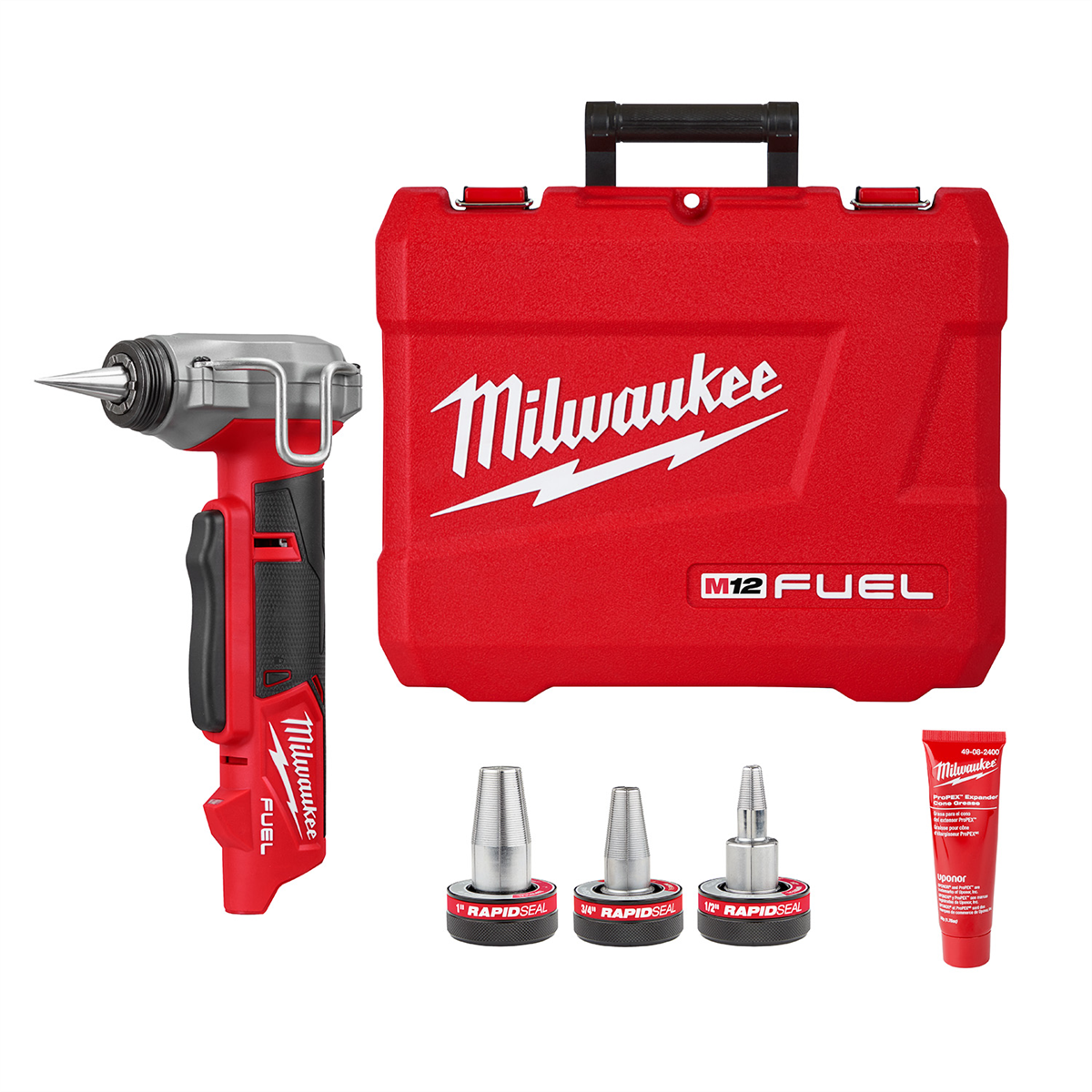 Milwaukee Tool M12 FUEL ProPEX Expander w/ 1/2"-1" RAPID SEAL ProPEX Expander Heads