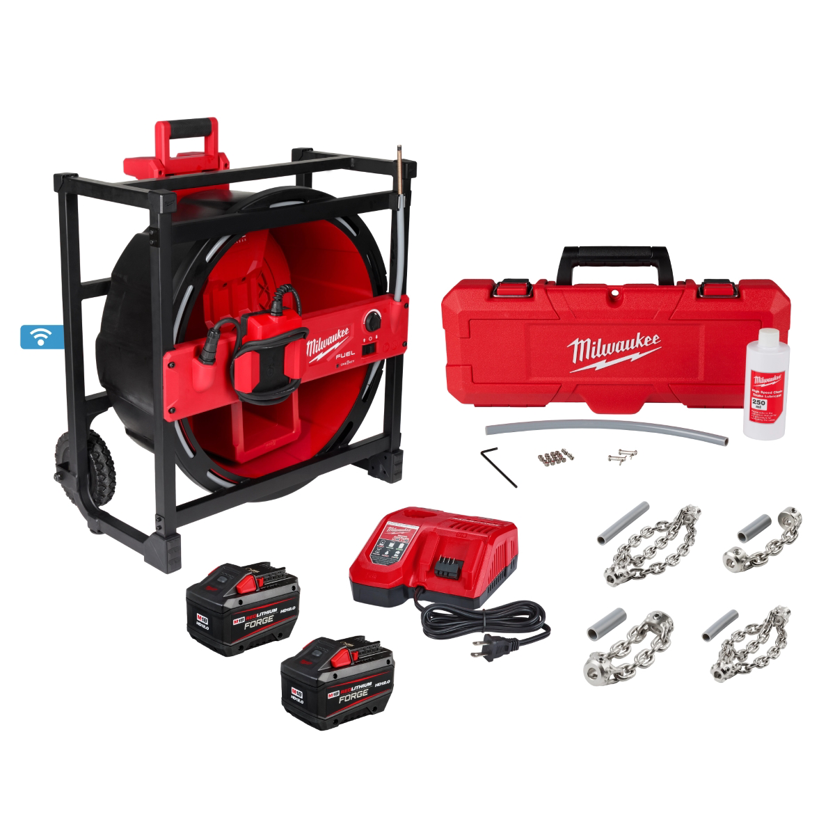 Milwaukee Tool M18 FUEL High Speed Chain Snake for 1-1/2 Inch ‐ 4 Inch Pipes
