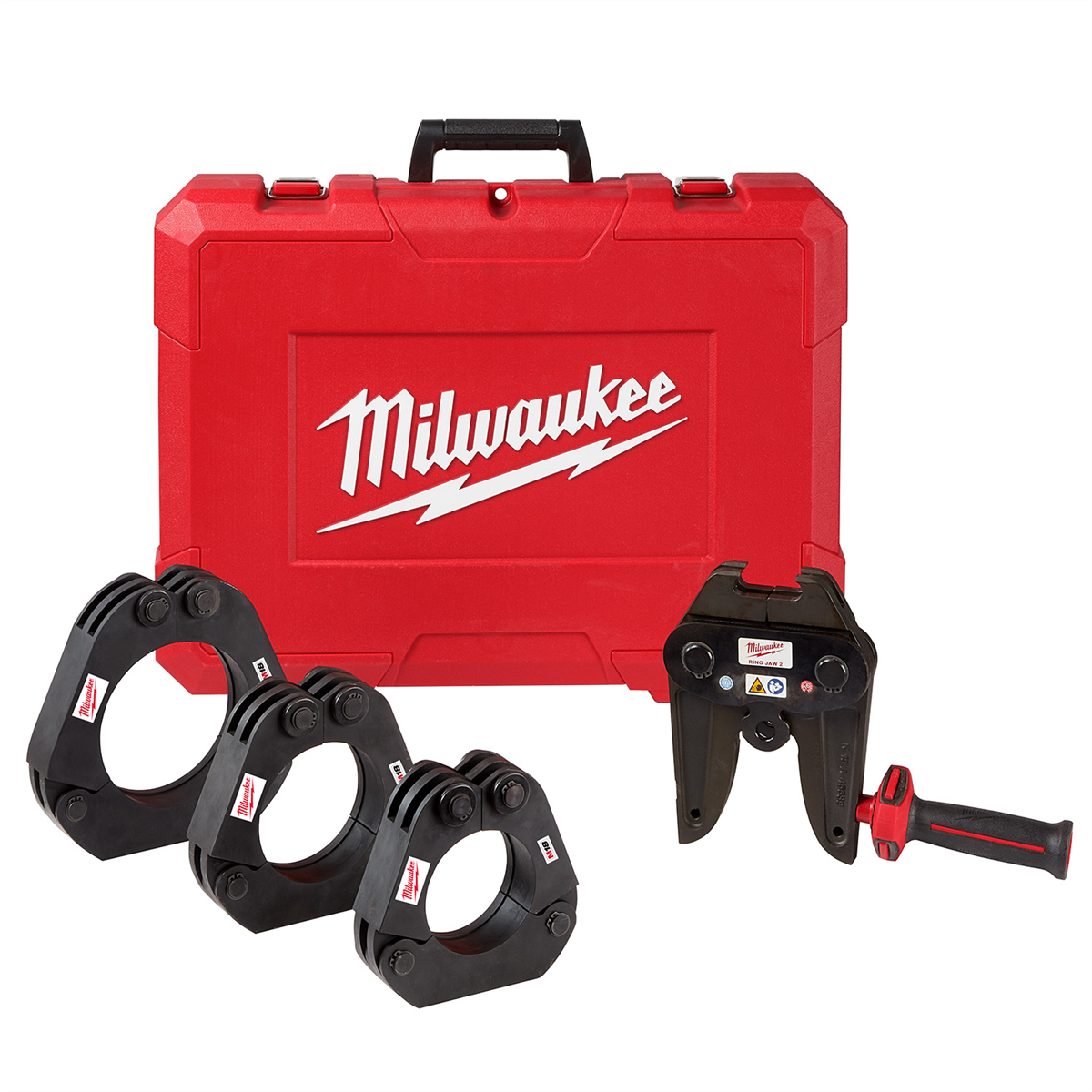 Milwaukee Tool 2-1/2 inch 4 Inch IPS-P Pivoting Press Ring Kit for M18 FORCE LOGIC Long Throw Press Tool
