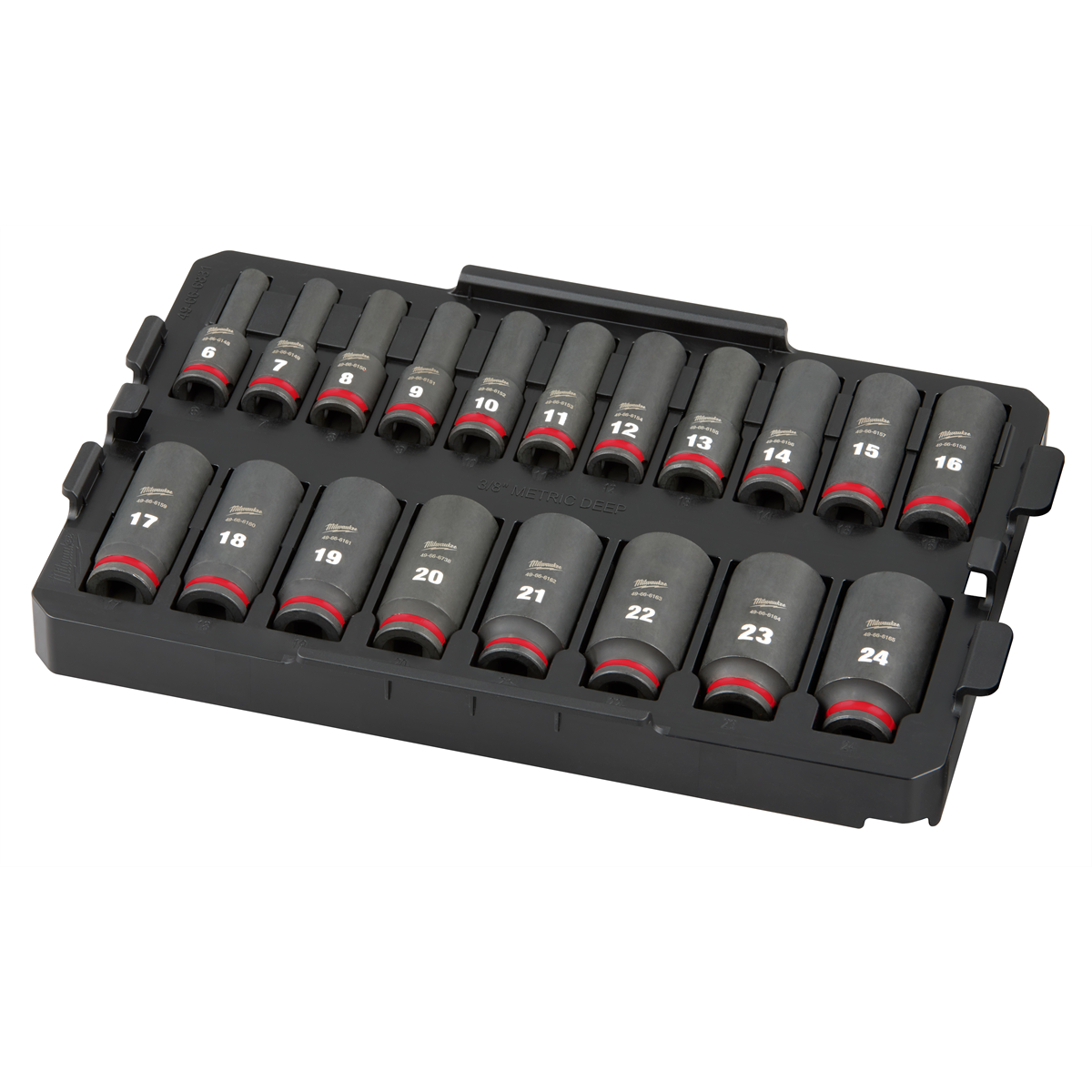 Milwaukee Tool SHOCKWAVE Impact Duty Socket 3/8” Dr 19PC MM TRAY Set