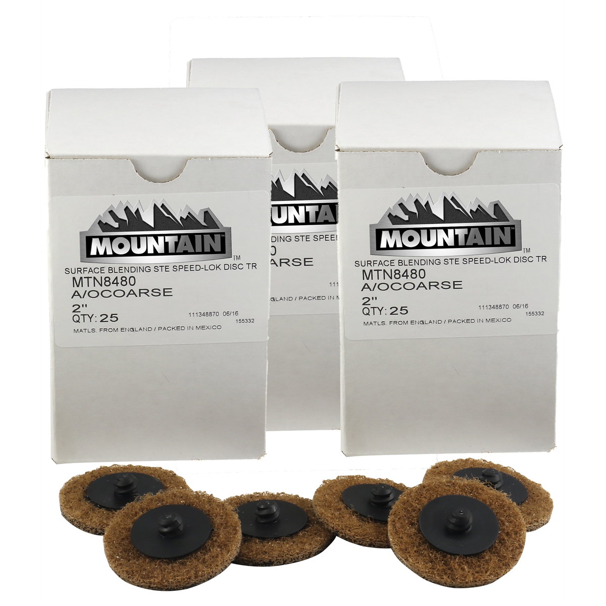 Mountain 3-PACK Disc Surface Prep 2in Course 25/box