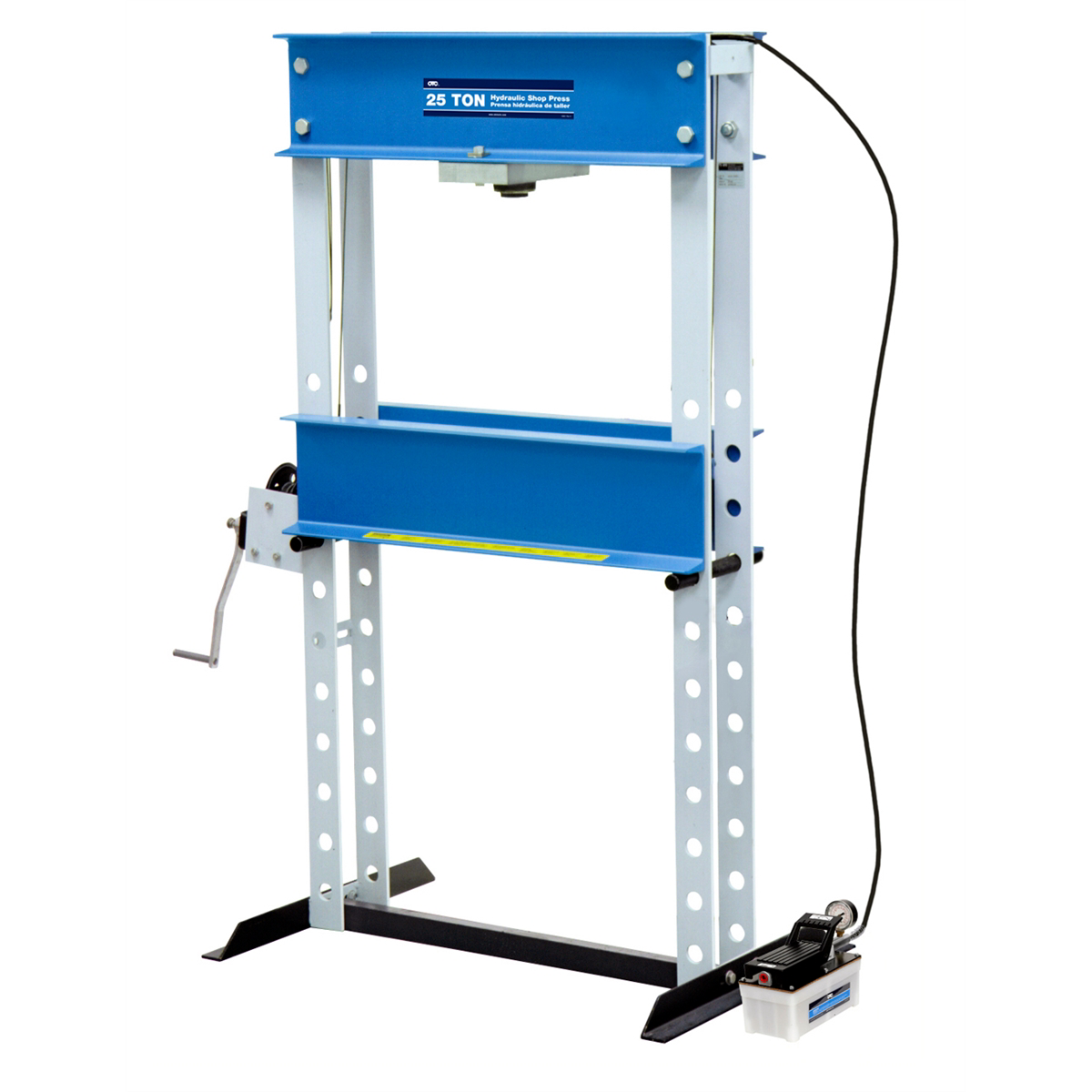 OTC 25-Ton Capacity Shop Press with Air-Driven Hydraulic Pump