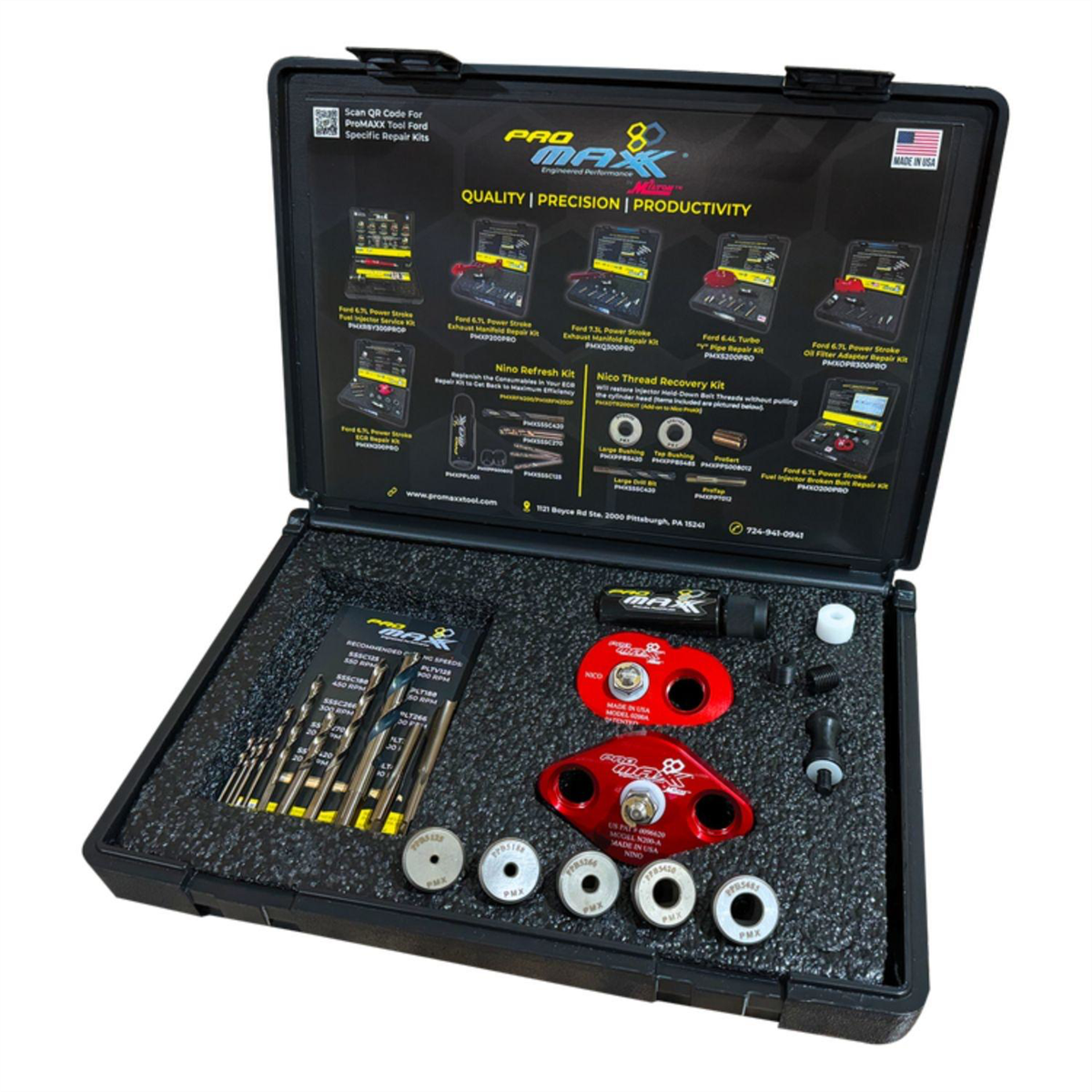 ProMaxx Ford 6.7L Power Stroke Diesel EGR Tube & Fuel Injector Broken Bolts - Nino/Nico Combo Kit