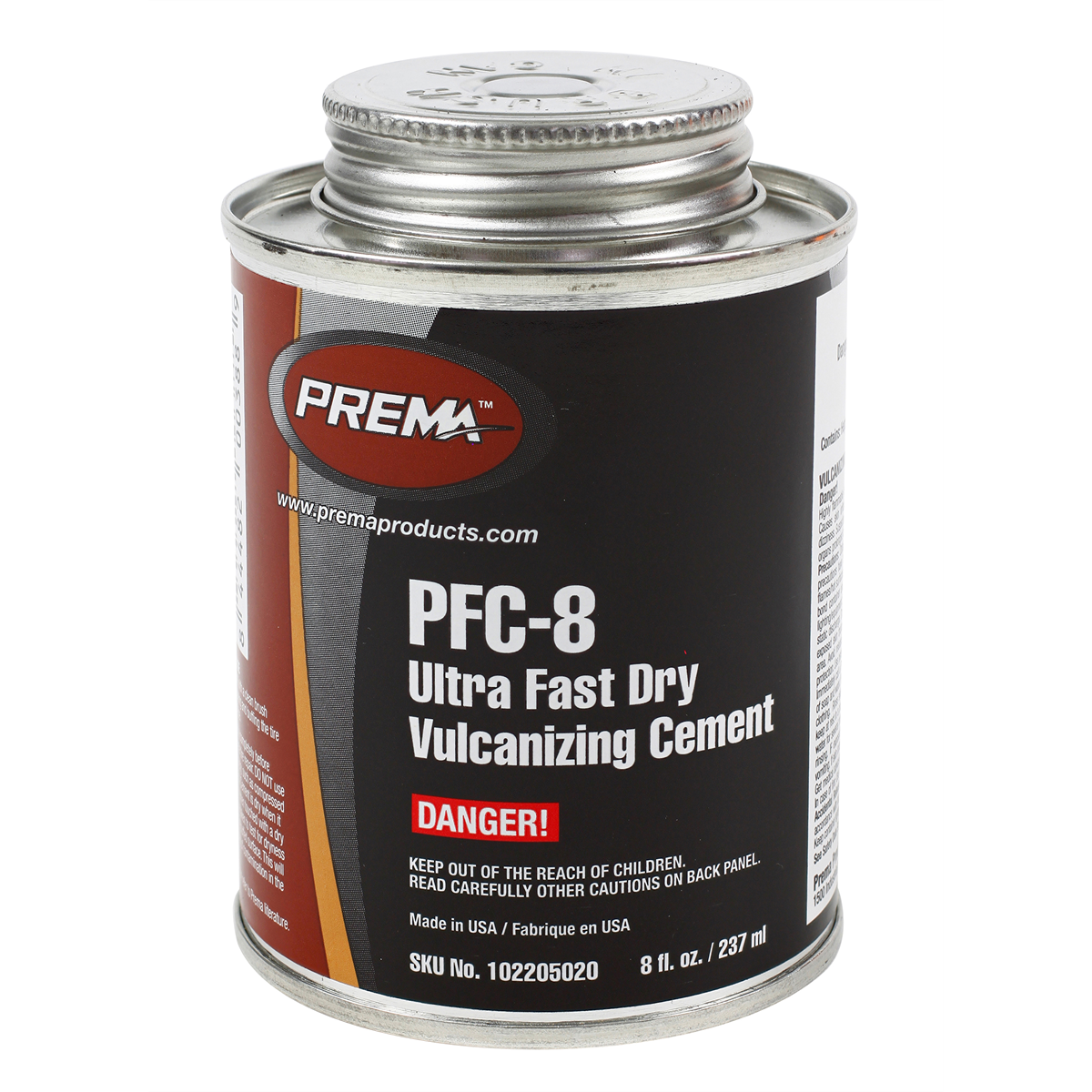 PREMA Ultra Fast Dry Vulcanizing Cement 8 fl. Oz Can