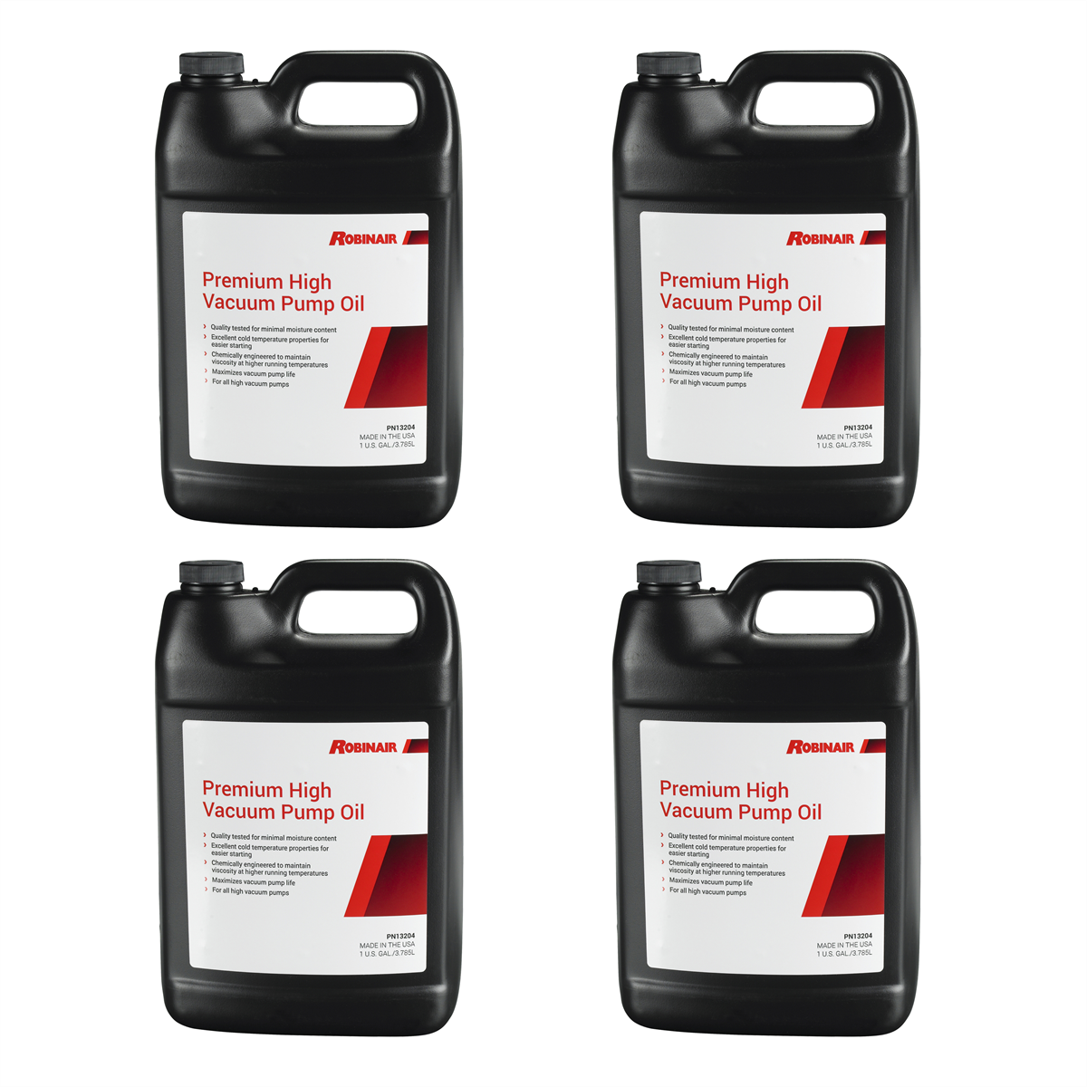 Robinair Premium High Vacuum Pump Oil, Gallon Bottle (case of 4 bottles)