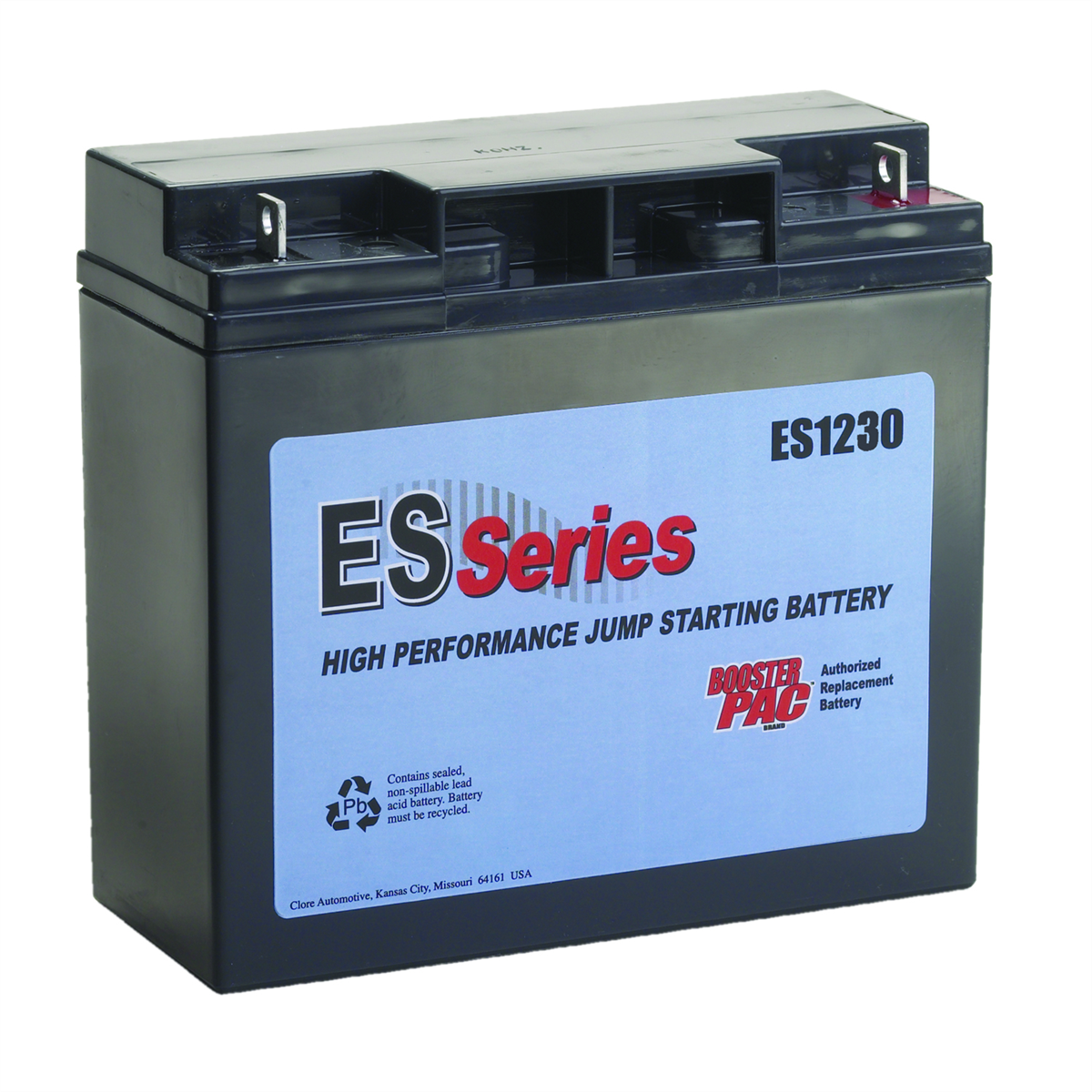 Clore Automotive Booster PAC ES1230 ES Series Replacement Battery for ES2500/ES5000