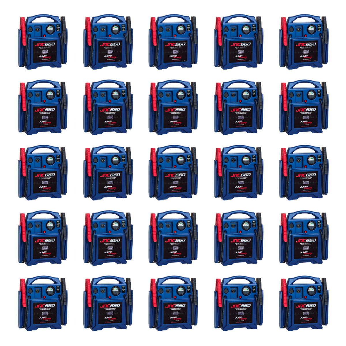 Clore Automotive JNC660 Jump-N-Carry 1700A 12 Volt Jump Starter with Power Supply and Auto Charge Technology - Blue - 25 Count