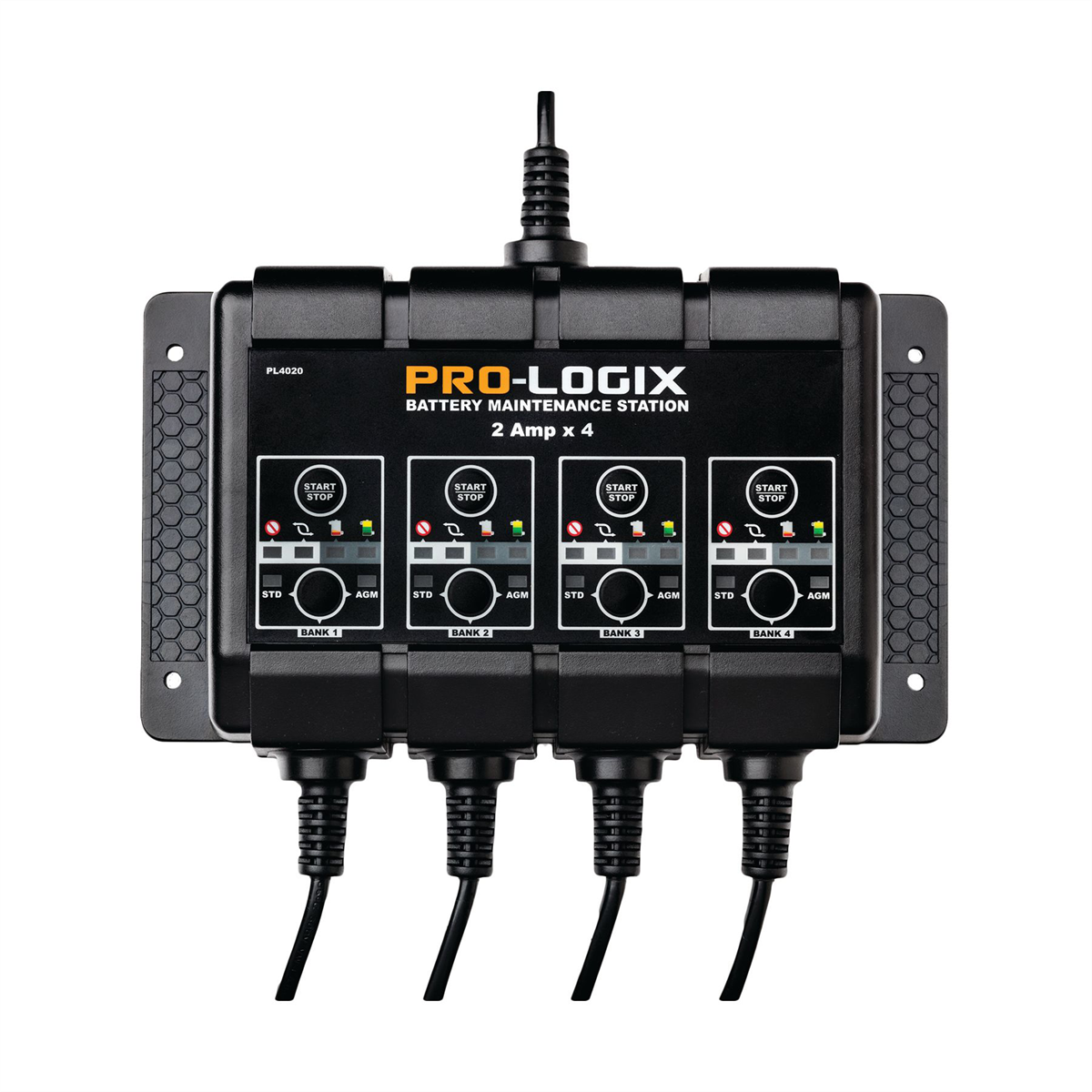 Clore Automotive SOLAR PL4020 12V 4x2A SOLAR PRO-LOGIX 4-Bank Battery Maintenance Station