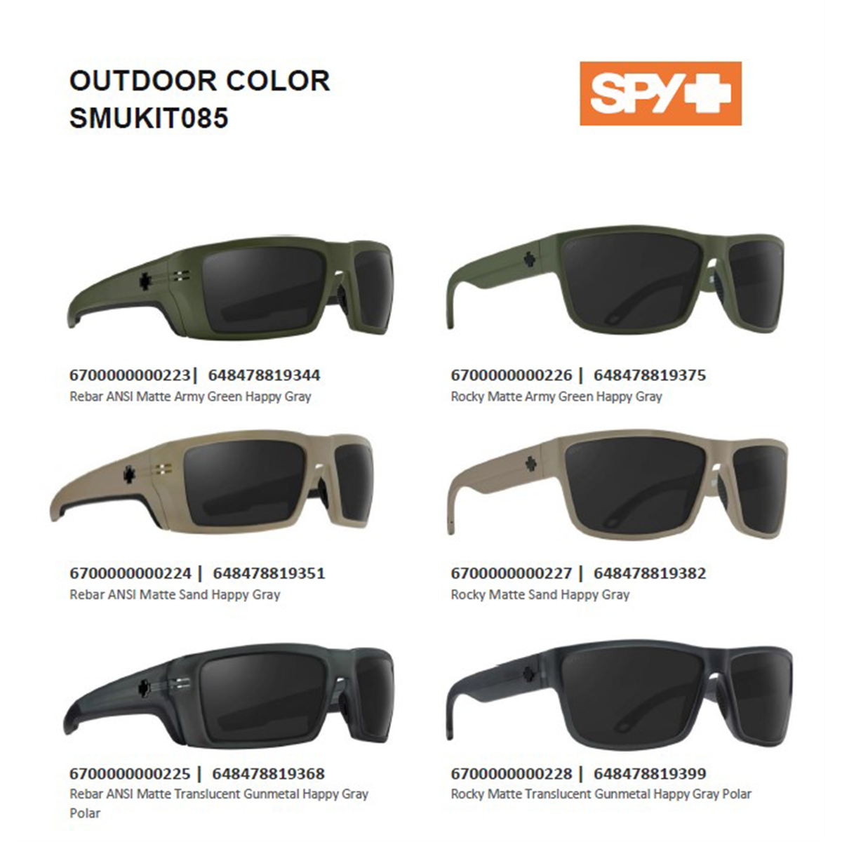 Spy Optic Inc OUTDOOR COLOR