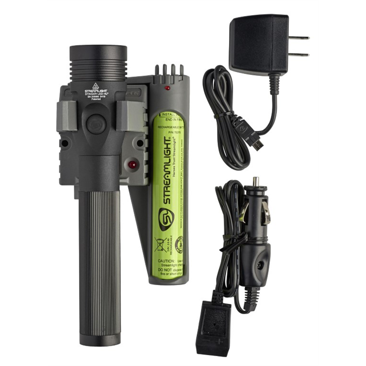 Streamlight 800 Lumen Stinger LED HL Flashlight - 120V/100V AC/12V DC PiggyBack