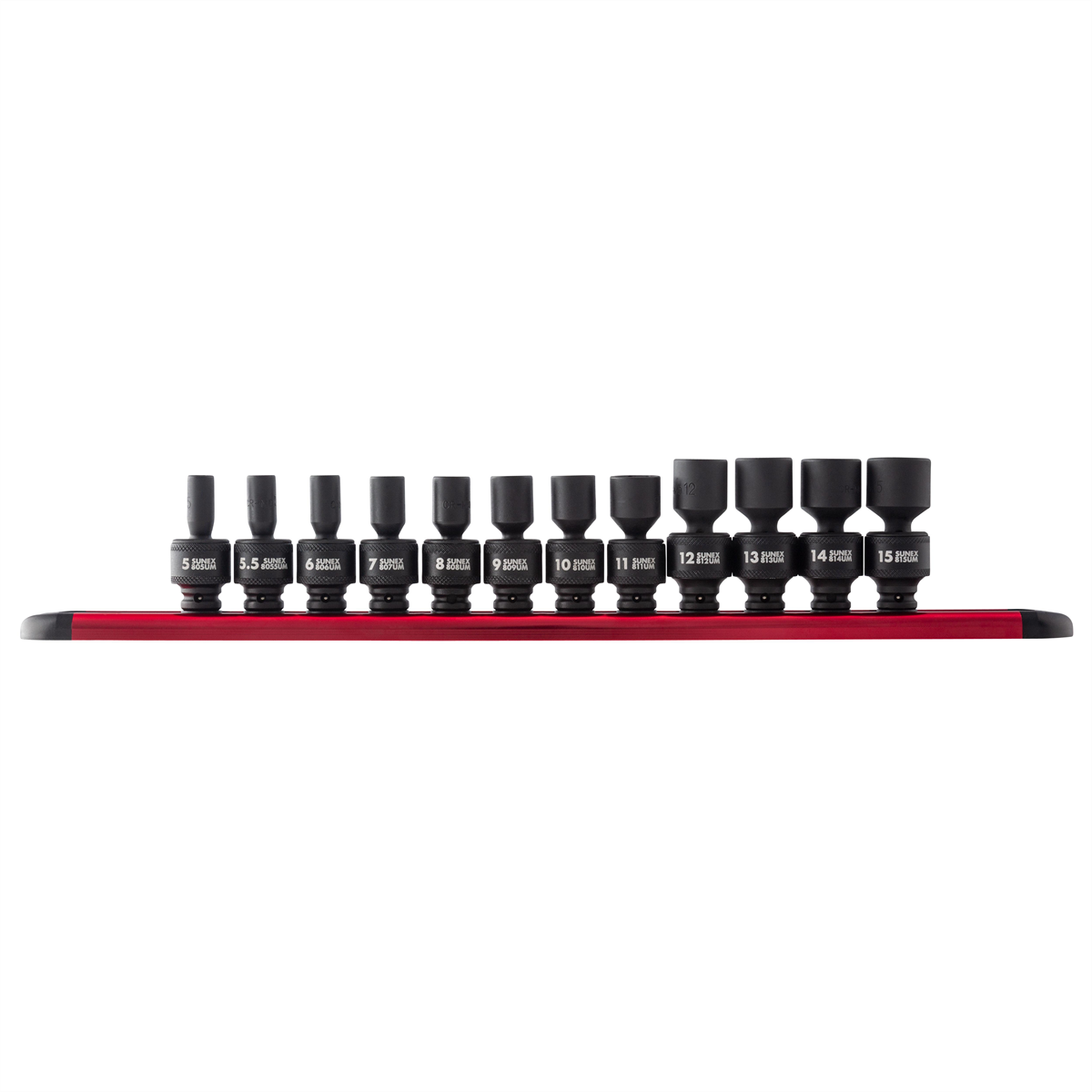 SUNEX SOCKET SET IMPACT 1/4IN. DRIVE 12 PC UNIV METRIC