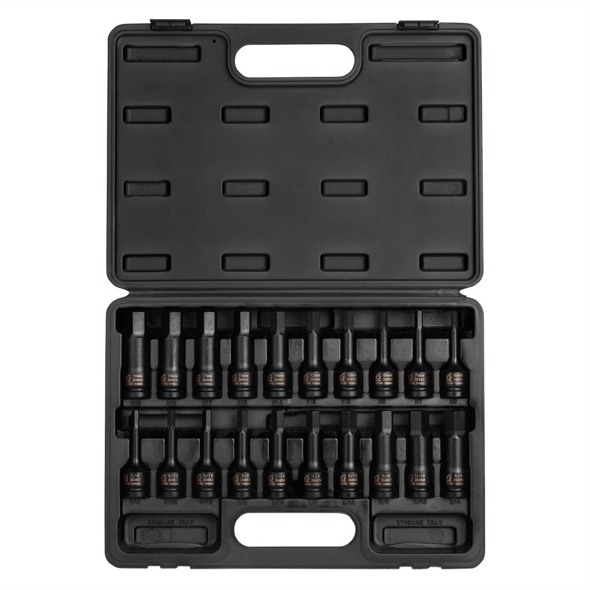 SUNEX 20PC 1/2" DR IMPACT HEX DRIVER MASTER SET