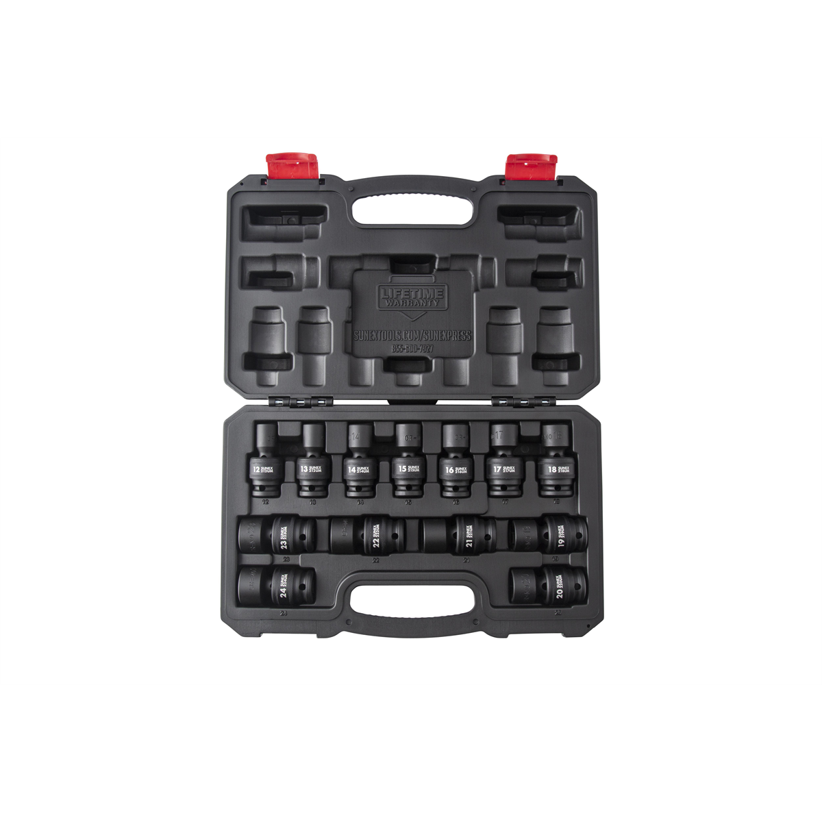 SUNEX 13-Piece 1/2 in. Drive Metric Univers