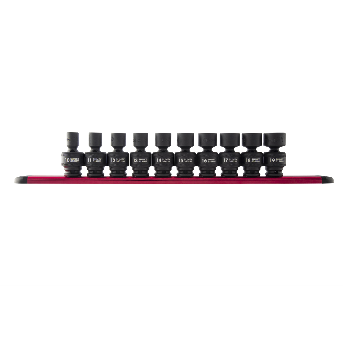 SUNEX 3/8" Drive 10 Piece Metric Universal Impact Socket