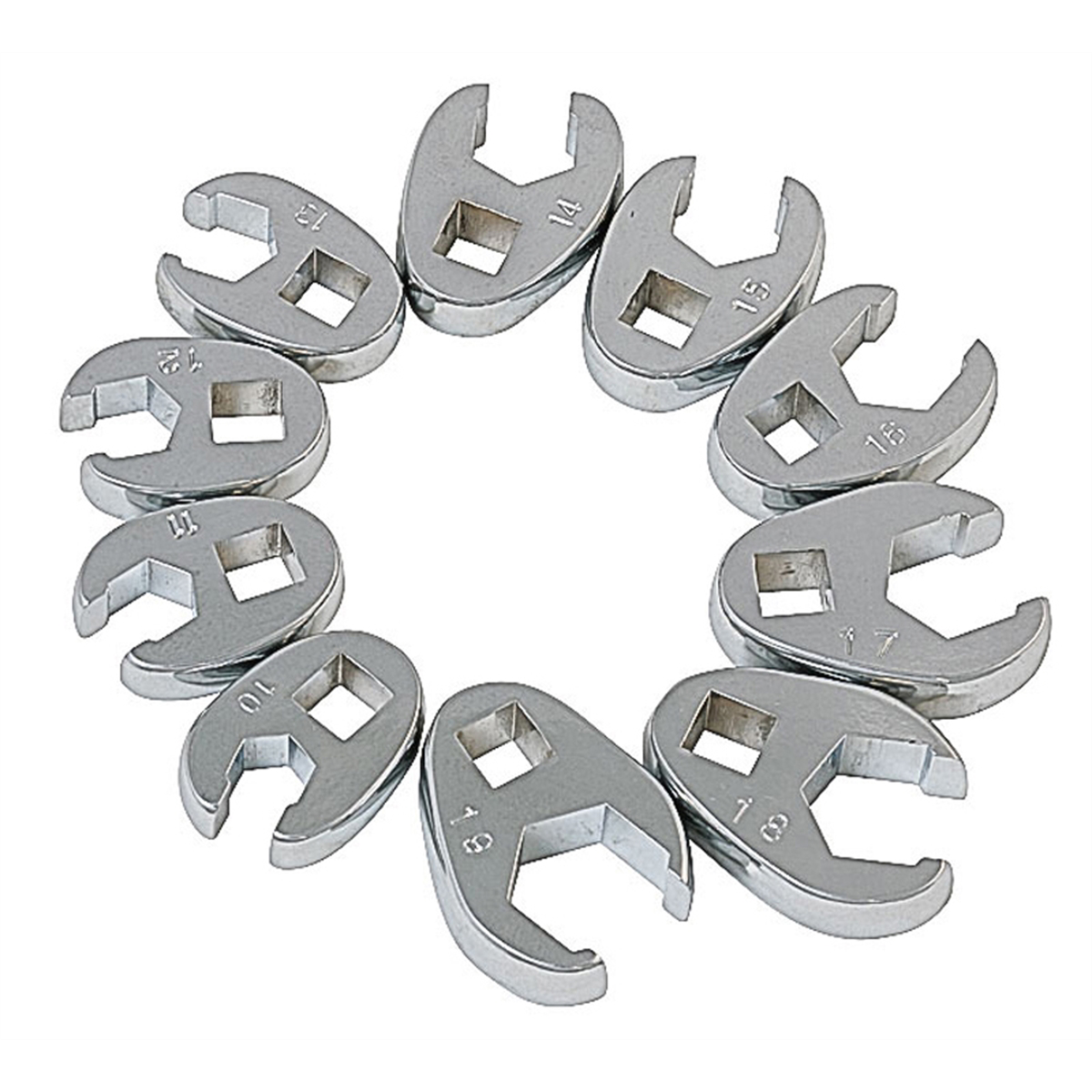 SUNEX 3/8" Drive 10 Piece Metric Flare Nut Crowfoot Wren