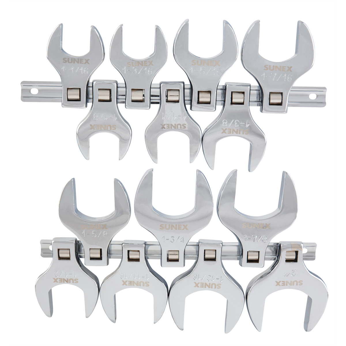 SUNEX 14 Piece 1/2 inch Drive. Jumbo SAE Crowfoot Wrench Set