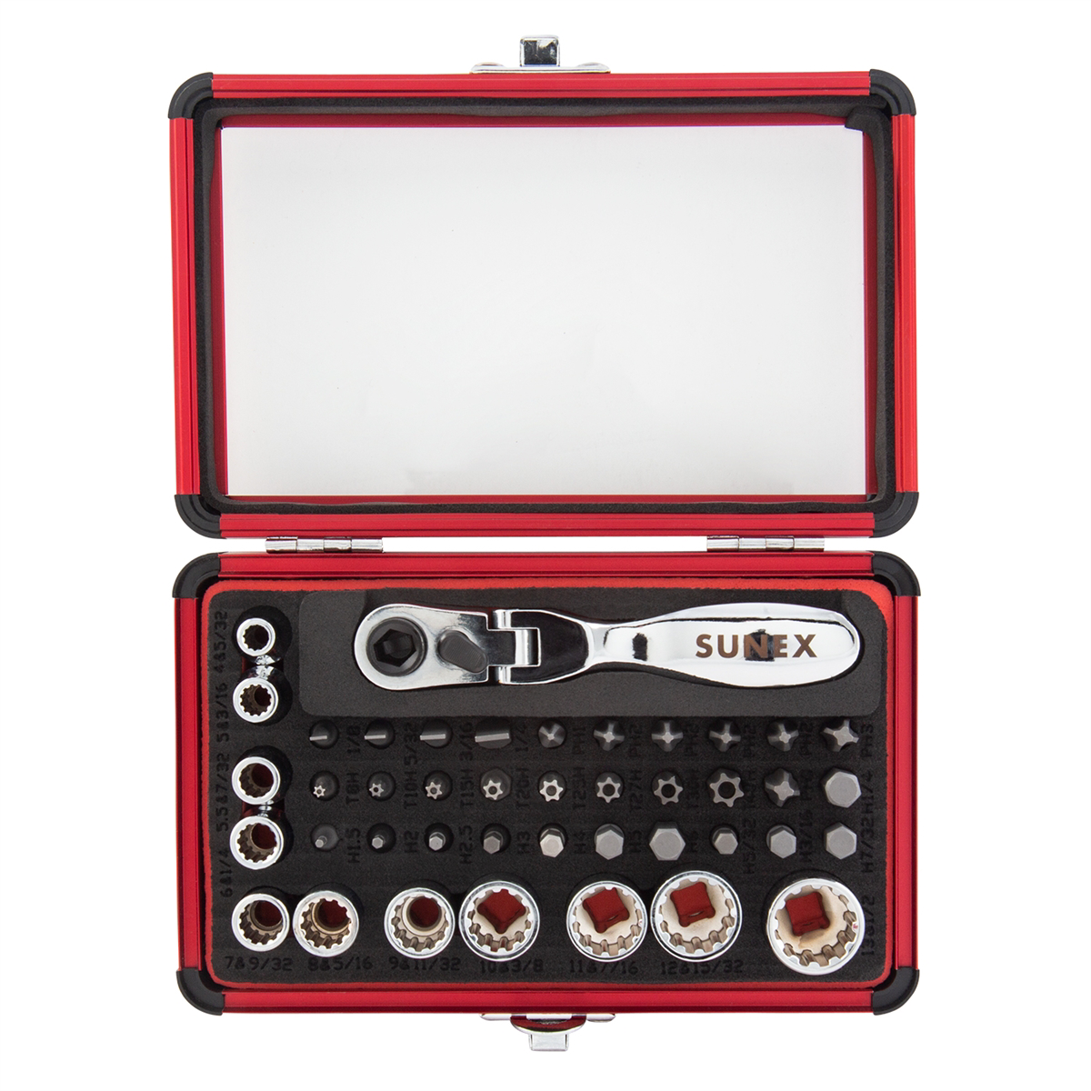 SUNEX 44-Piece Mini 1/4 in. Drive Dual Flex