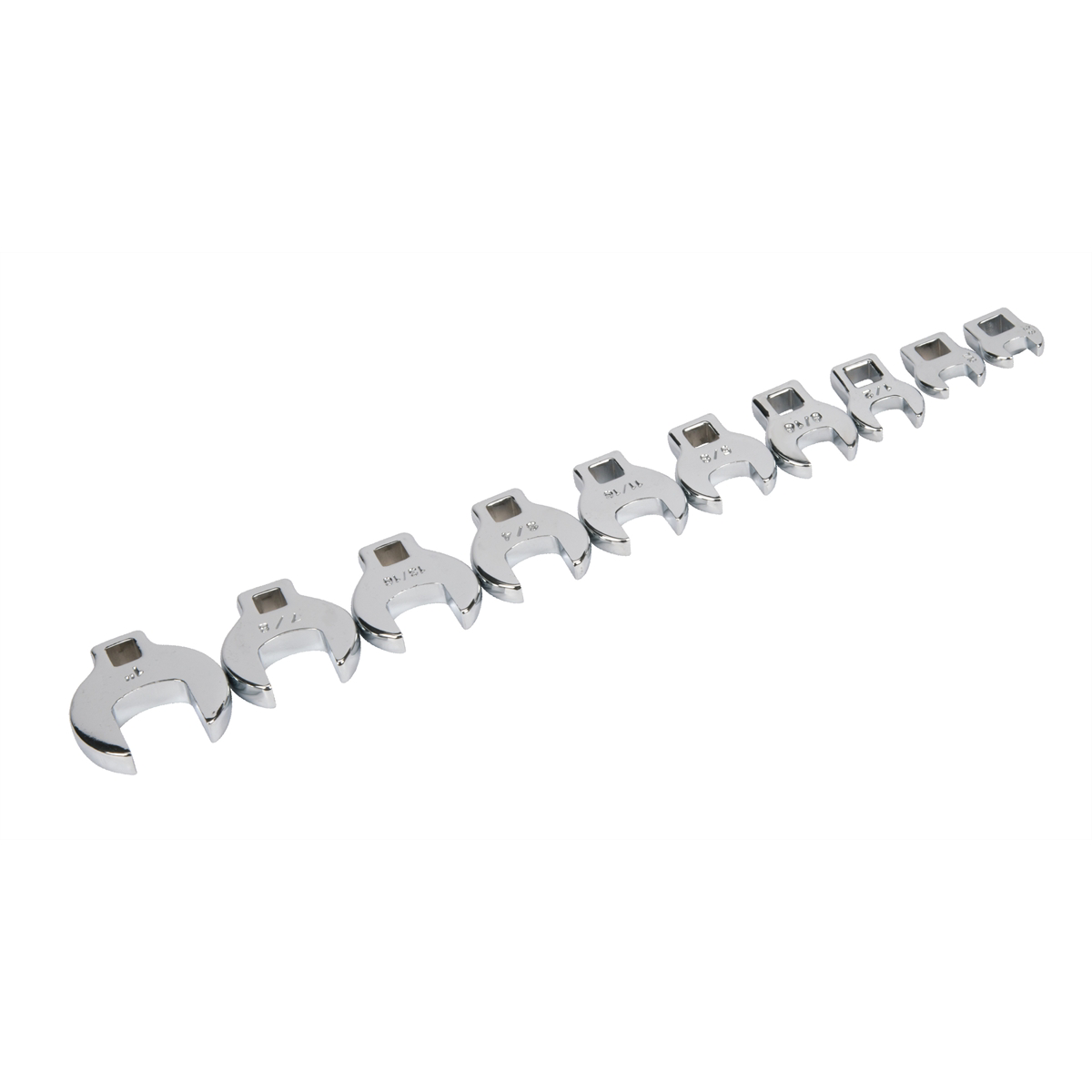 TITAN 10-PC 3/8" DR SAE CROWSFOOT WR