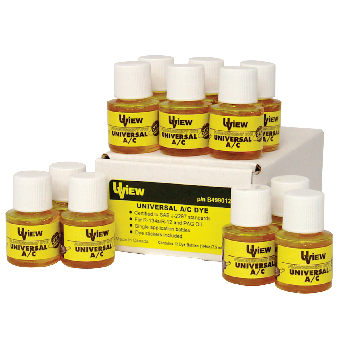 UVIEW UNIVERSAL A/C SYSTEM DYE: (12 X 1/4OZ./7.5ML)