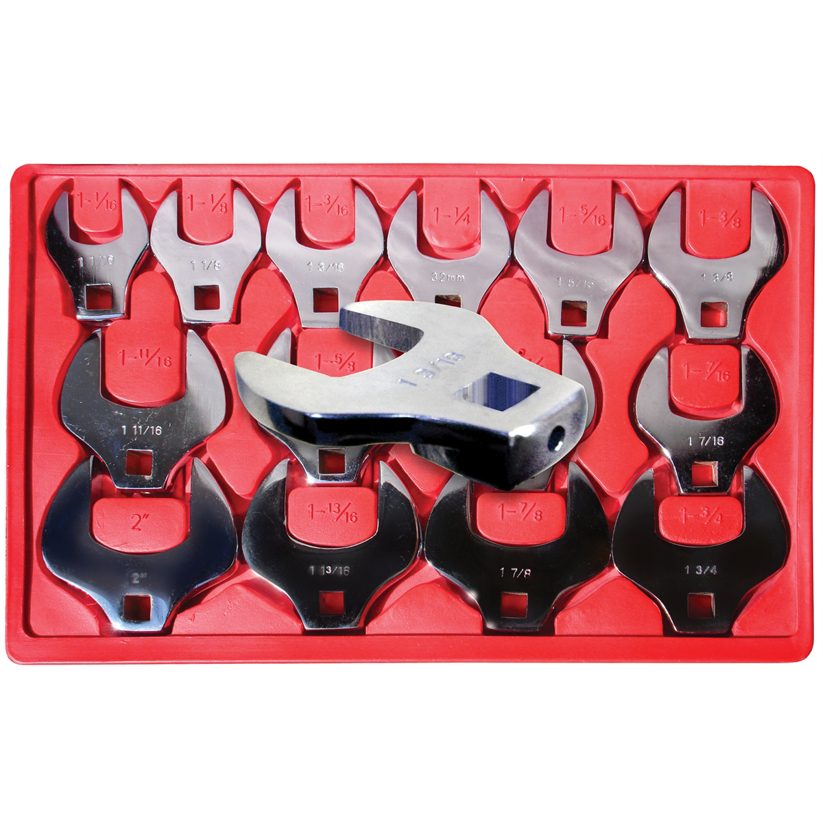 V-8 Tools CROWFOOT WRENCH SET 14PC 1/2DR 1-1/16-2