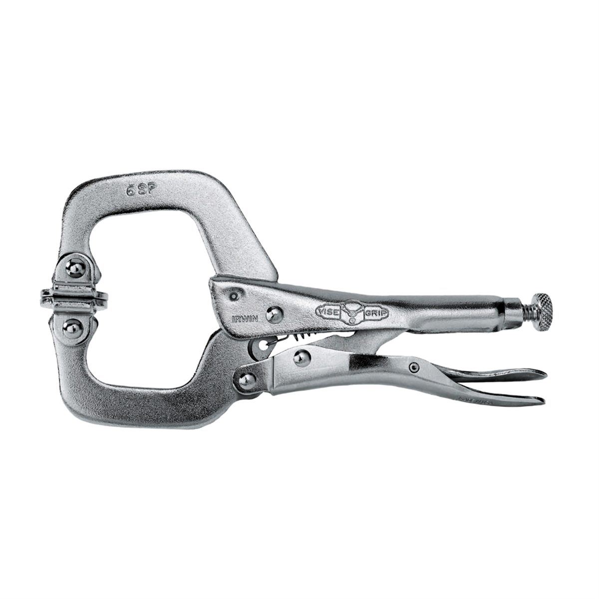 Vise Grip 6SP - 2-1/8 Inch Swivel Pads C-Jaws Locking Clamp