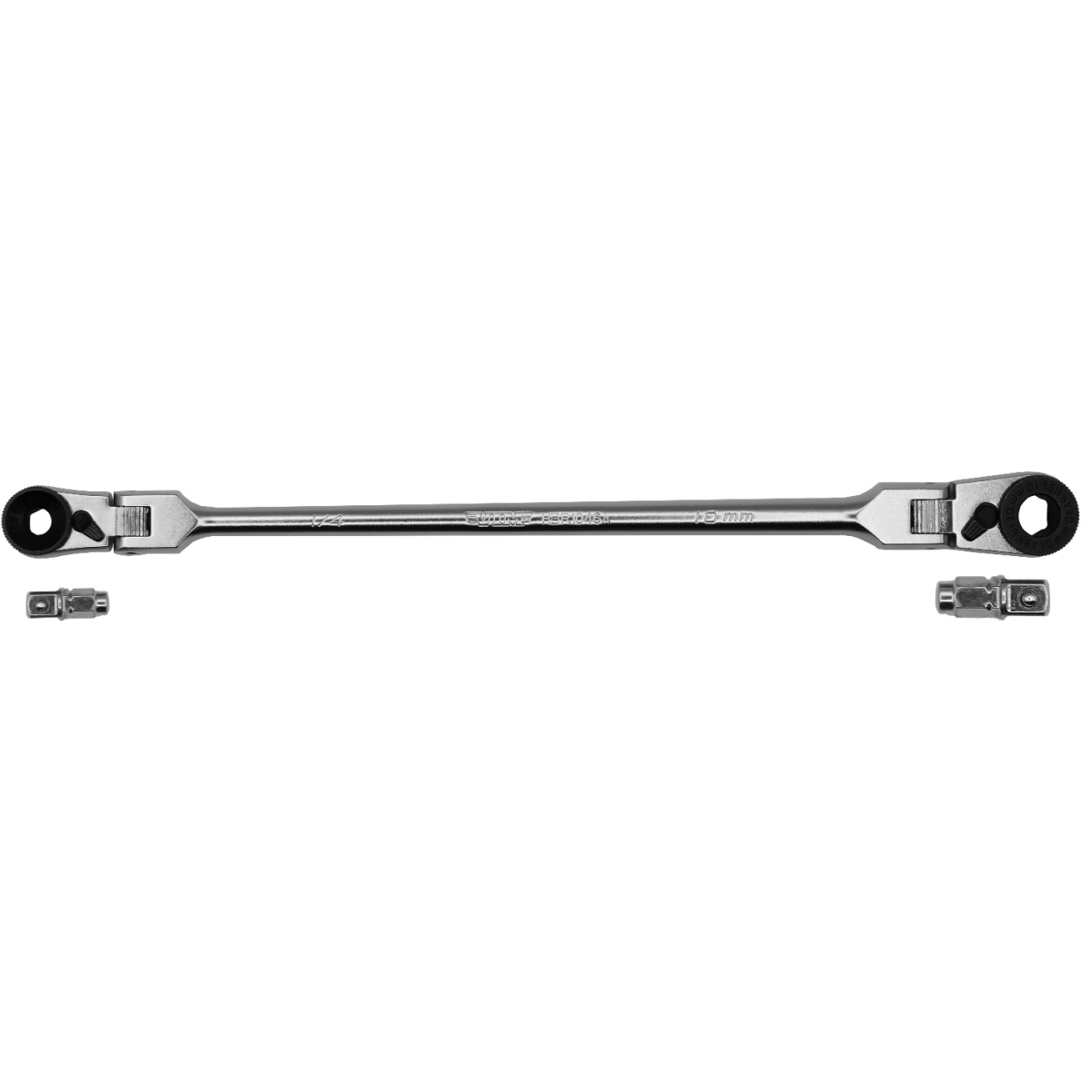 VIM Tools 1/4 Inch and 10 Mm Hex Dual Indexing Flex Head Bit Ratchet