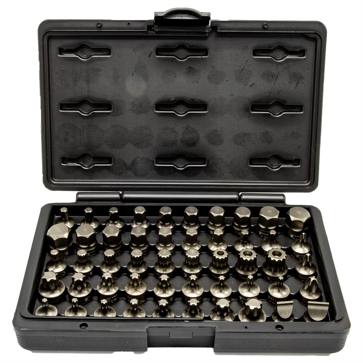 VIM Tools Impact Master Set, 50 Piece, Half Cut TORX, Hex, Flat, Philips, & XZN Drivers, 3/8 Inch Square Drive