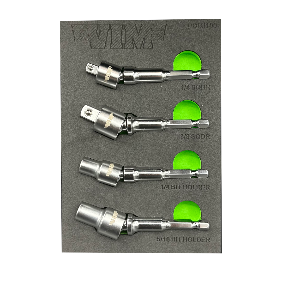VIM Tools 4 Piece Power Drive UJ Adapter Set