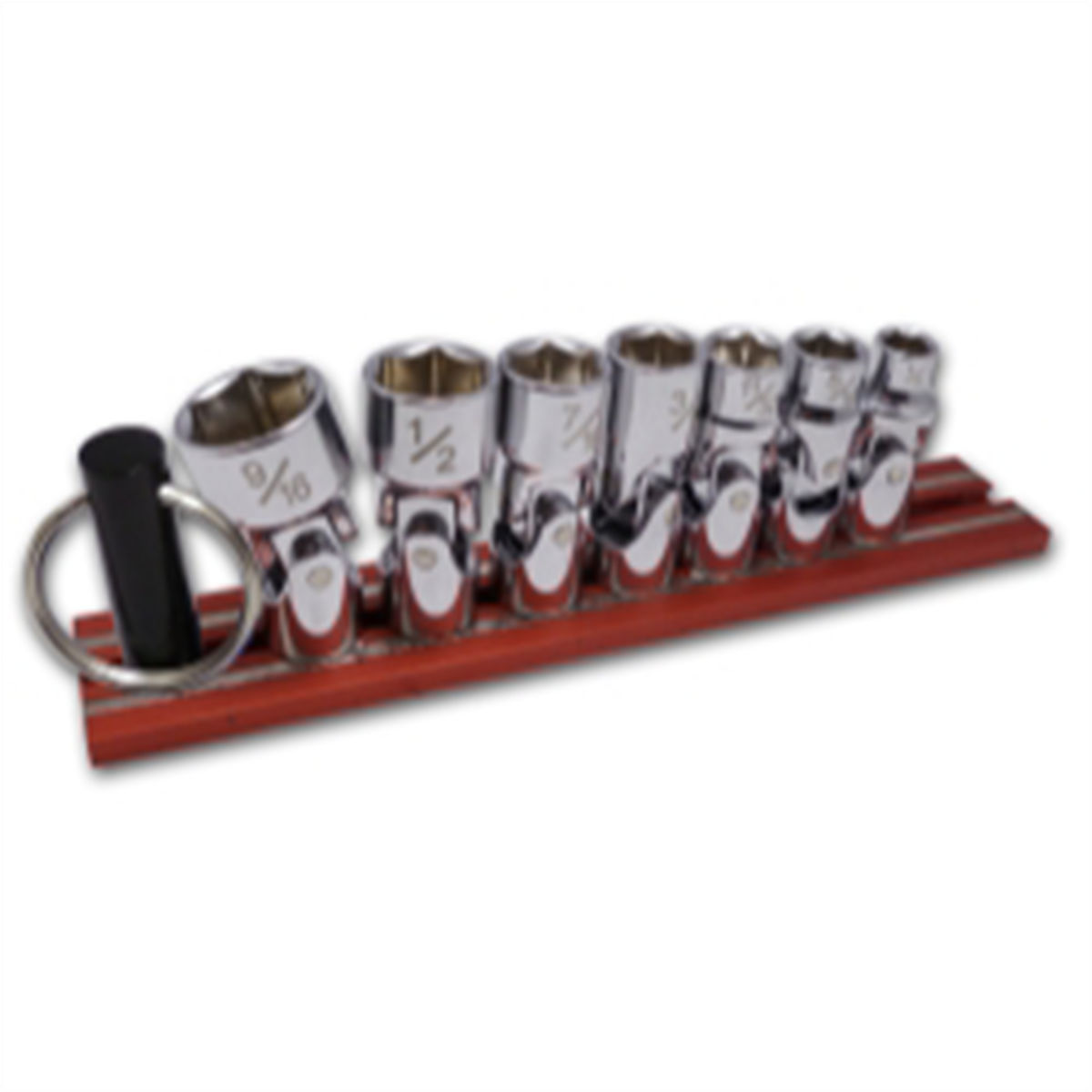 VIM Tools VIM Universal SAE Socket Set, 7 Piece 1/4 Inch Thru 9/16, On Red Magrail